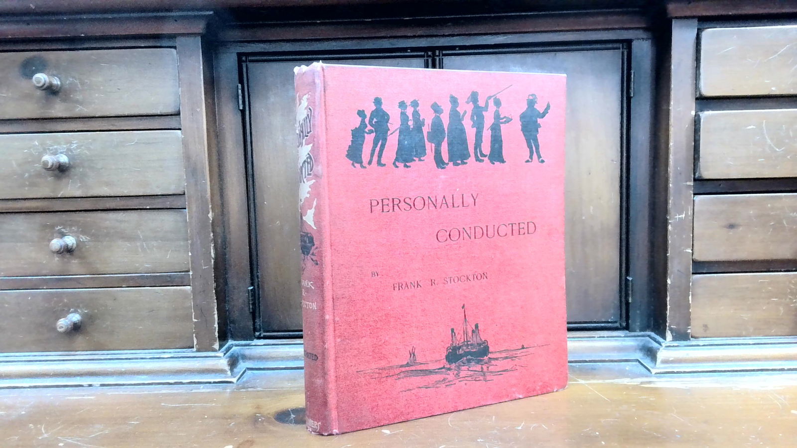 Personally Conducted by Frank R. Stockton 1889 illustrated Florence and Venice 1st edition: Very Good; nice boards, Juvenile hardback. A tour of Europe for older children, "personally conducted" by the author, and very detailed and interesting. Engravings, A tour of Europe