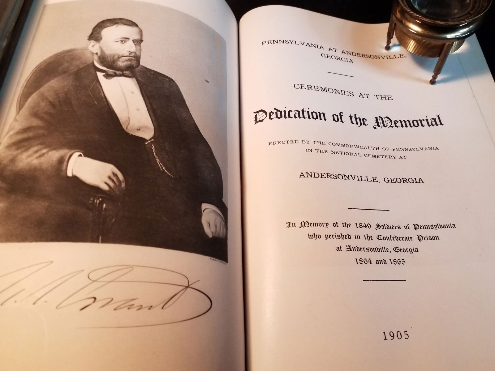 Pennsylvania at Andersonville Georgia In memory of PA Soldiers who Perished in Confederate Prison: Pennsylvania at Andersonville, Georgia : Ceremonies at the Dedication of the Memorial Erected by the Commonwealth of Pennsylvania in the National Cemetery at Andersonville, Georgia,WALKER, Colonel Jam