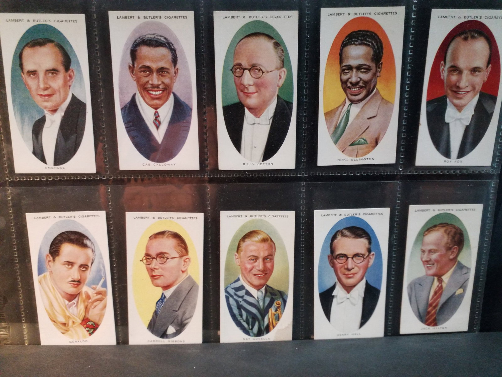 1936 Dance Band Leaders Lambert and Butler Duke Ellington etc. Original Tobacco cards Set Complete (1 of 4)