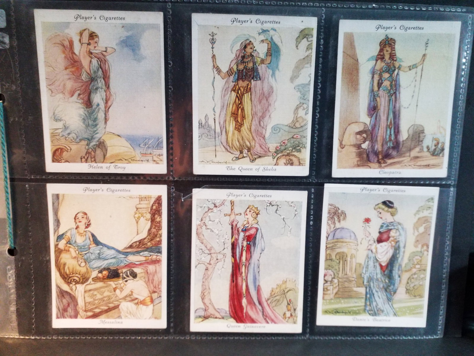 1937 JOHN PLAYER Famous Beauties large format 25 CARD Original Tobacco cards Set (1 of 4)