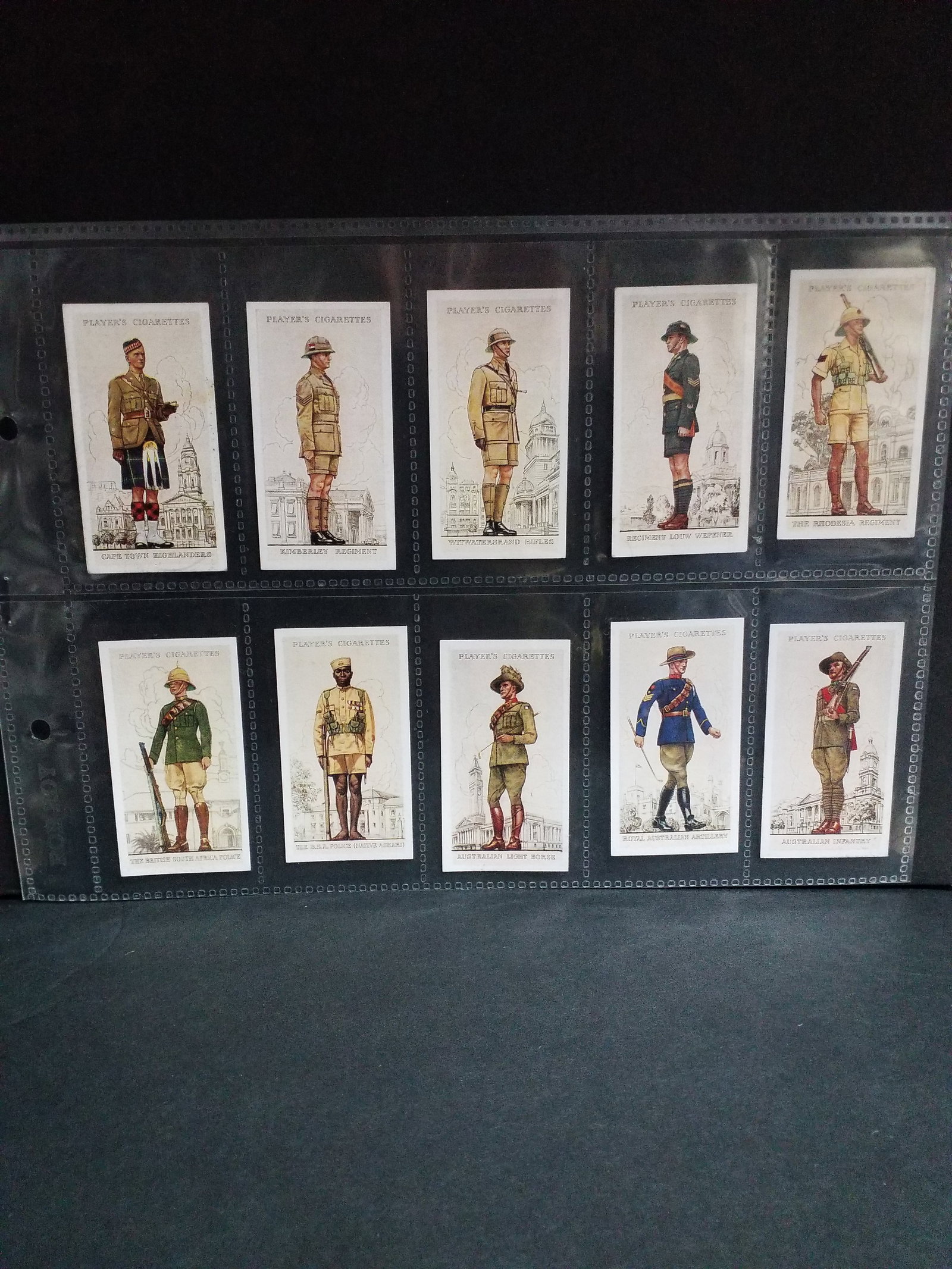 1938 Original Tobacco Cards Set Military Uniforms Of the British Empire Overseas 1st Series (1 of 7)