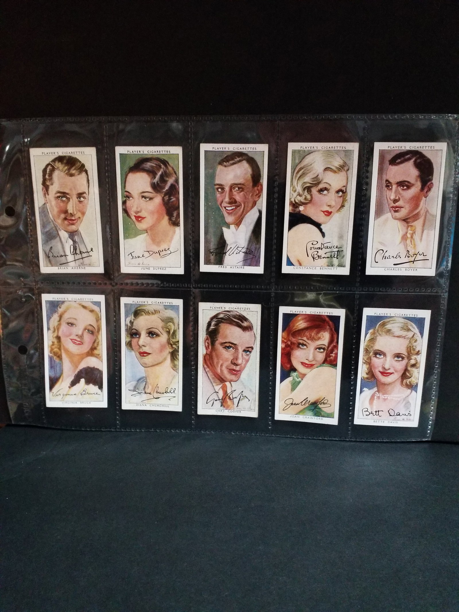 1938 John Player Film Stars 3rd Series Cigarette Cards 50 cards Complete Set Cinema (1 of 7)