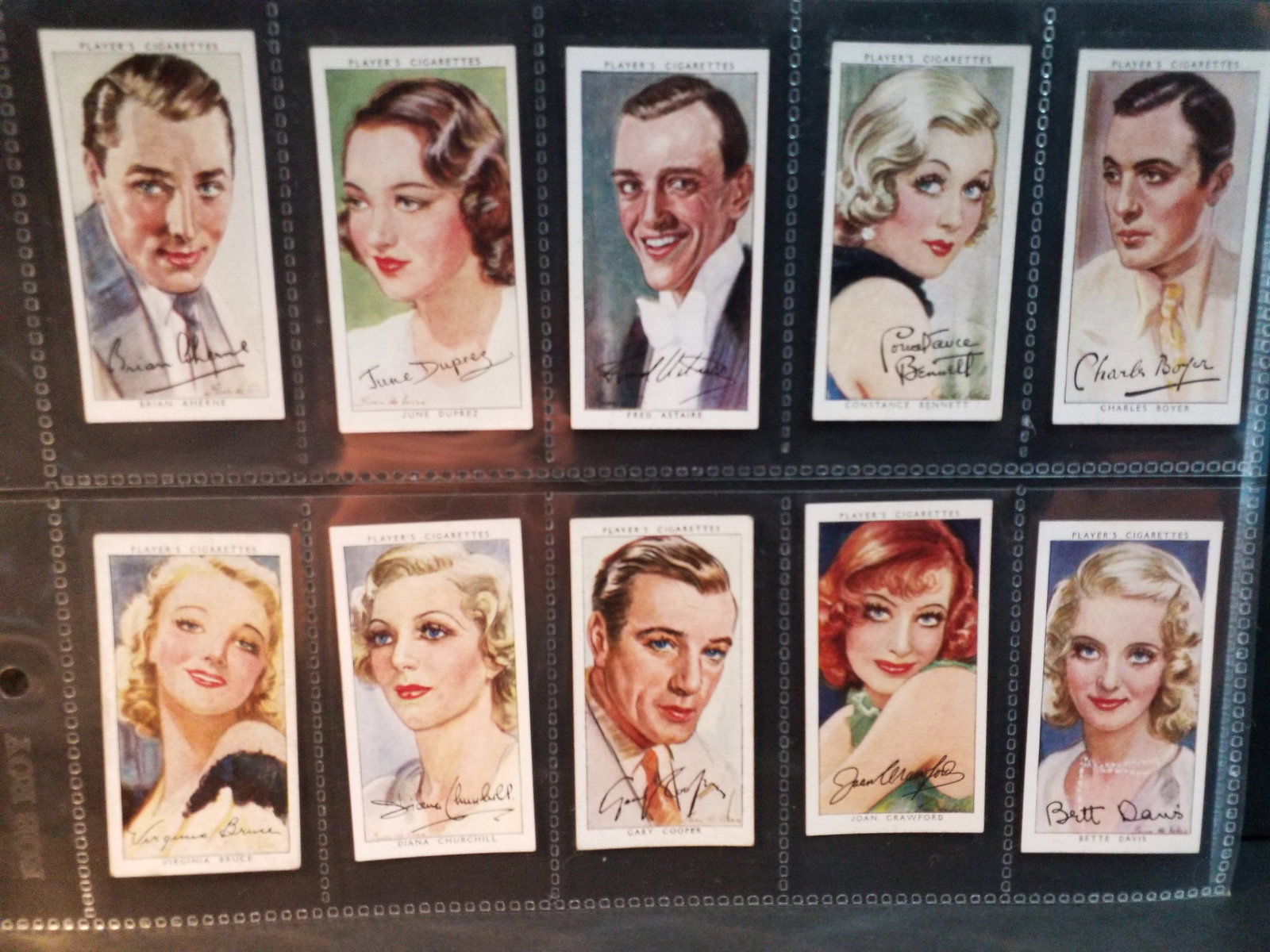 1938 John Player & Sons Film Stars Complete Set Third Series full set of 50 cards (1 of 6)