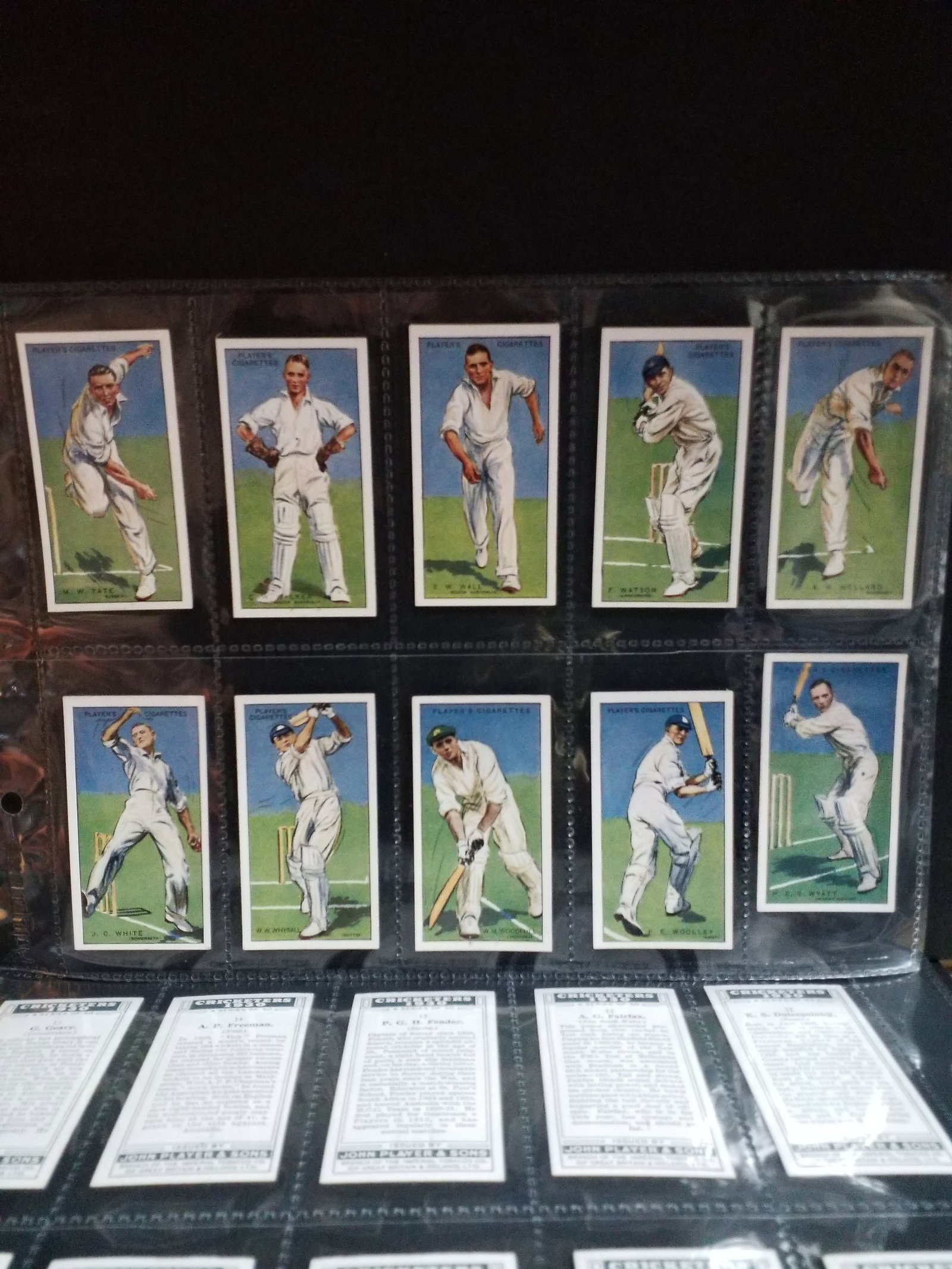 Cricketers 1930 John Player Cigarettes Complete SET of 50 Tobacco cards (1 of 5)