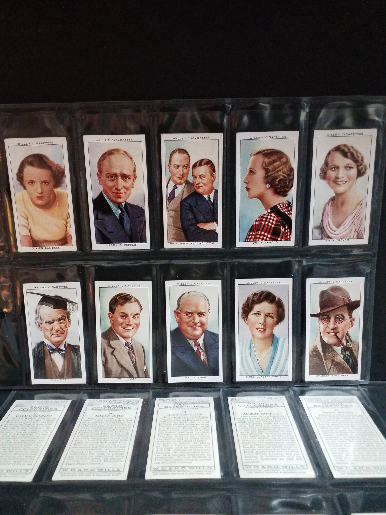 1934 Tobacco Cards Set Wills Cigarettes Radio Celebrities 2nd Series Set of 50 cards complete (1 of 4)