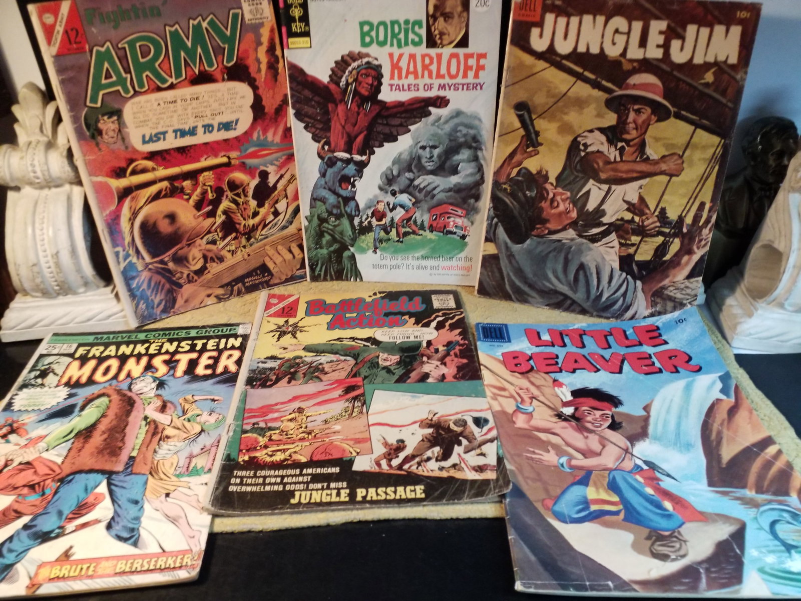 Collection of 8 Golden Age Silver Age comic books Frankenstein Boris Karloff Etc (1 of 9)
