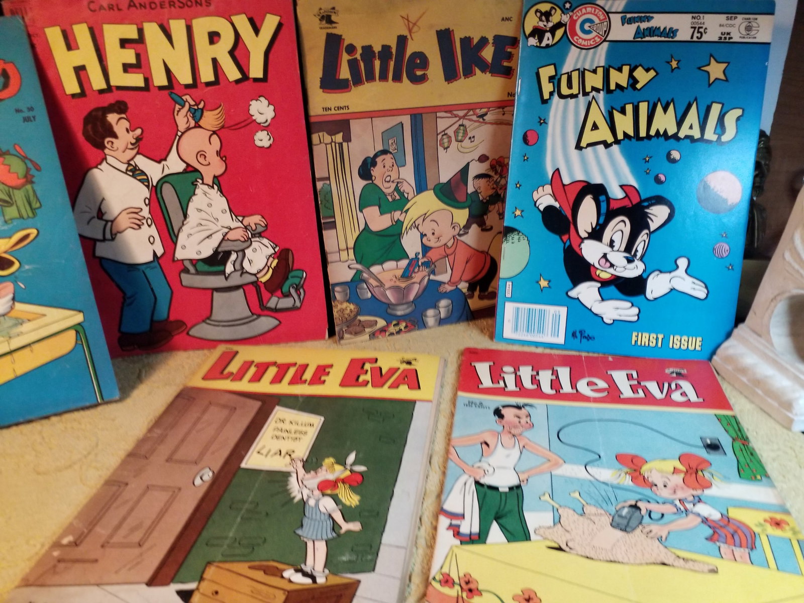 Collection of 6 Rare Golden Age Silver Age comic books Henry Litte Eva Barnyard Comics etc (1 of 7)