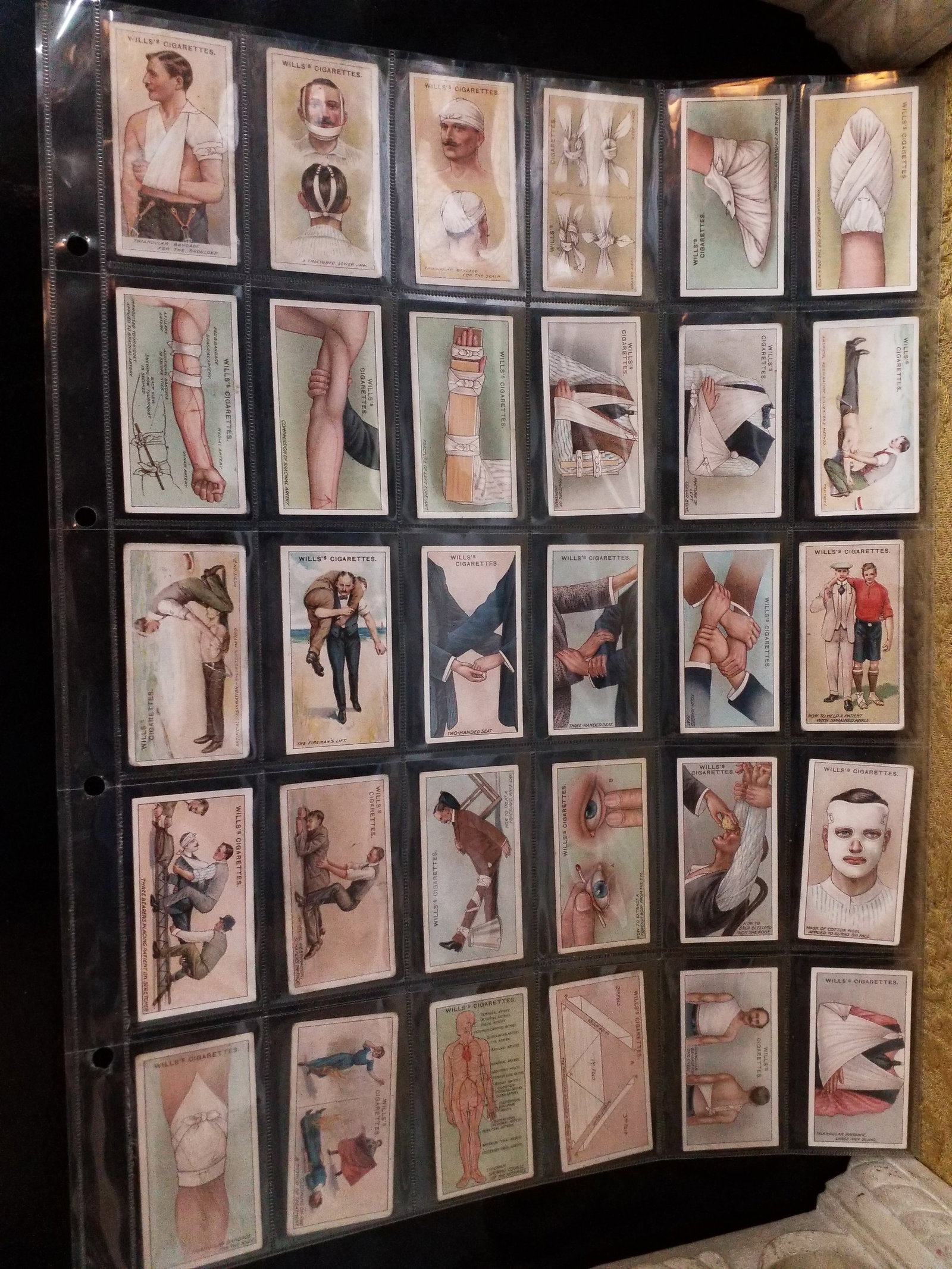 This is the 1913 Wills First Aid Medical Tobacco cards Part Set 40 of 50 cards Unusual Collection (1 of 7)