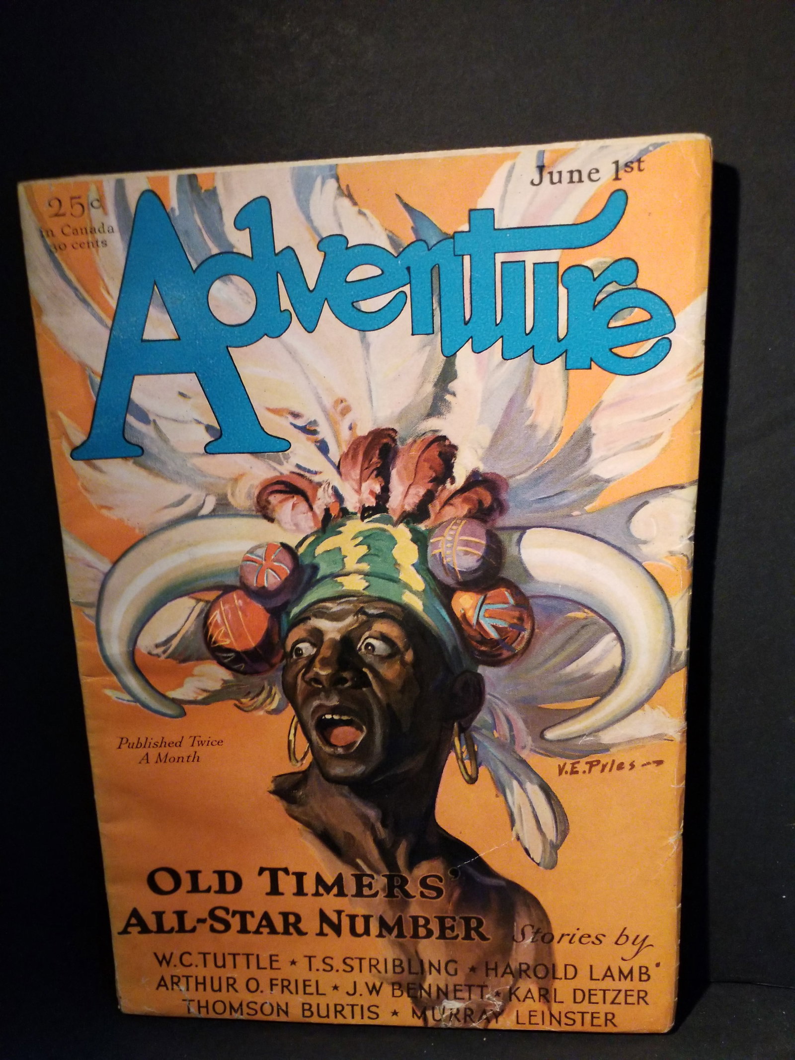 June 1 1929 Original Pulp Adventure Stories by Thomson Burtis W C Tuttle etc. Golden Age VG+-F+ (1 of 5)