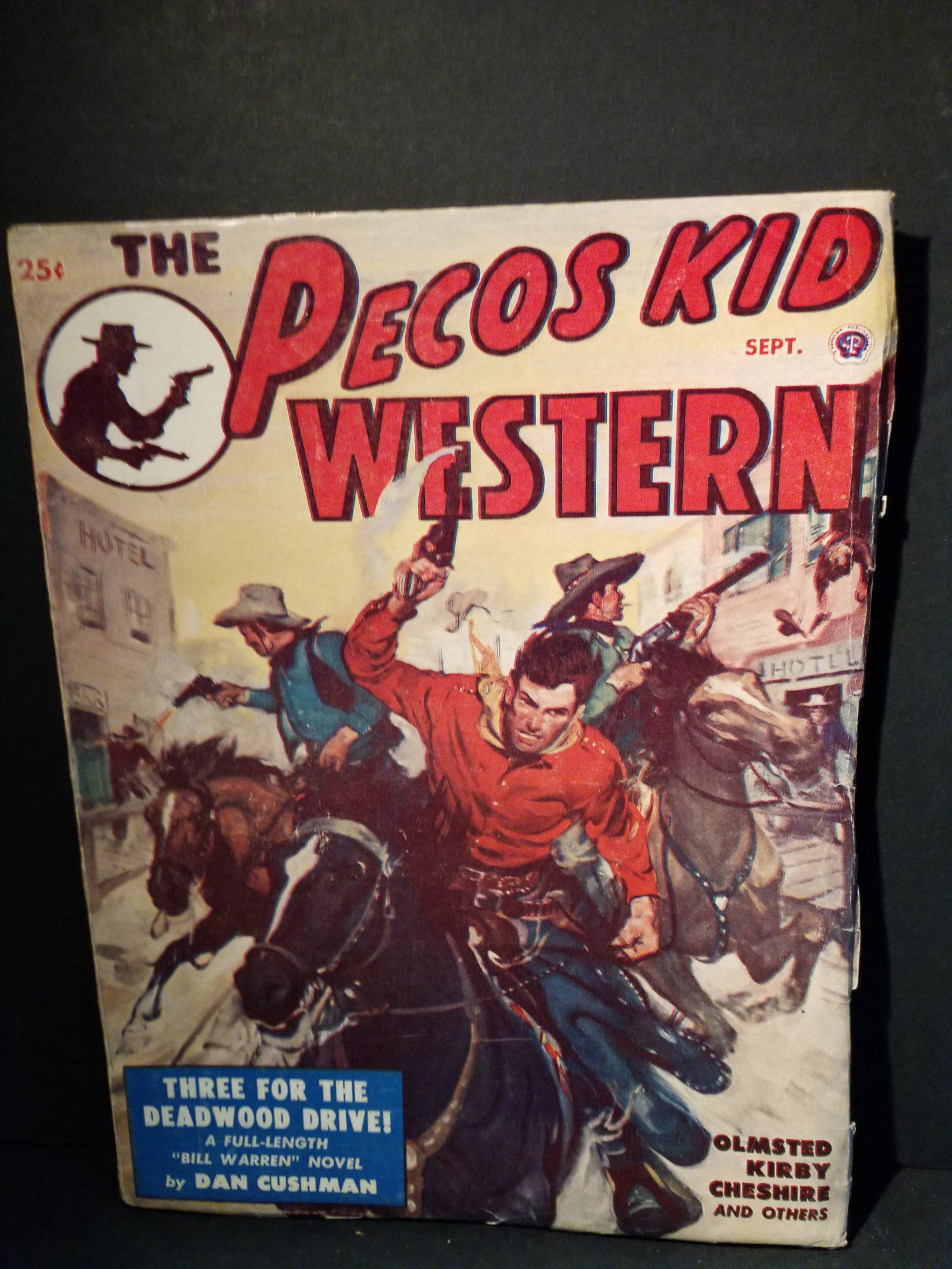Sept. 1950 The Pecos Kid Western Three For Deadwood Drive Original Pulp Golden Age VG+ (1 of 5)