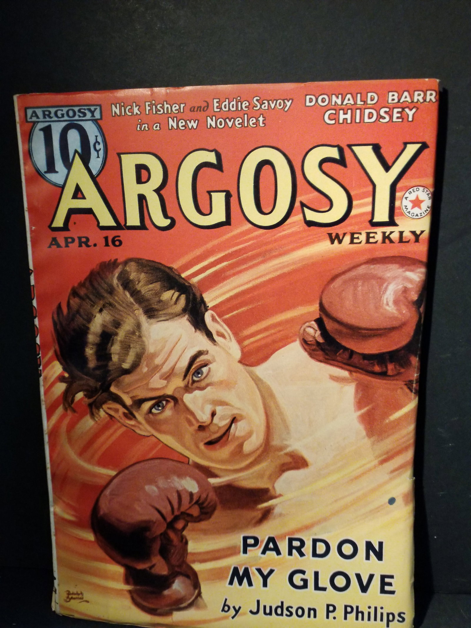 April 16 1938 Argosy Original Pulp Edgar Rice Burroughs Red Star of Tarzan High Grade F+ (1 of 6)