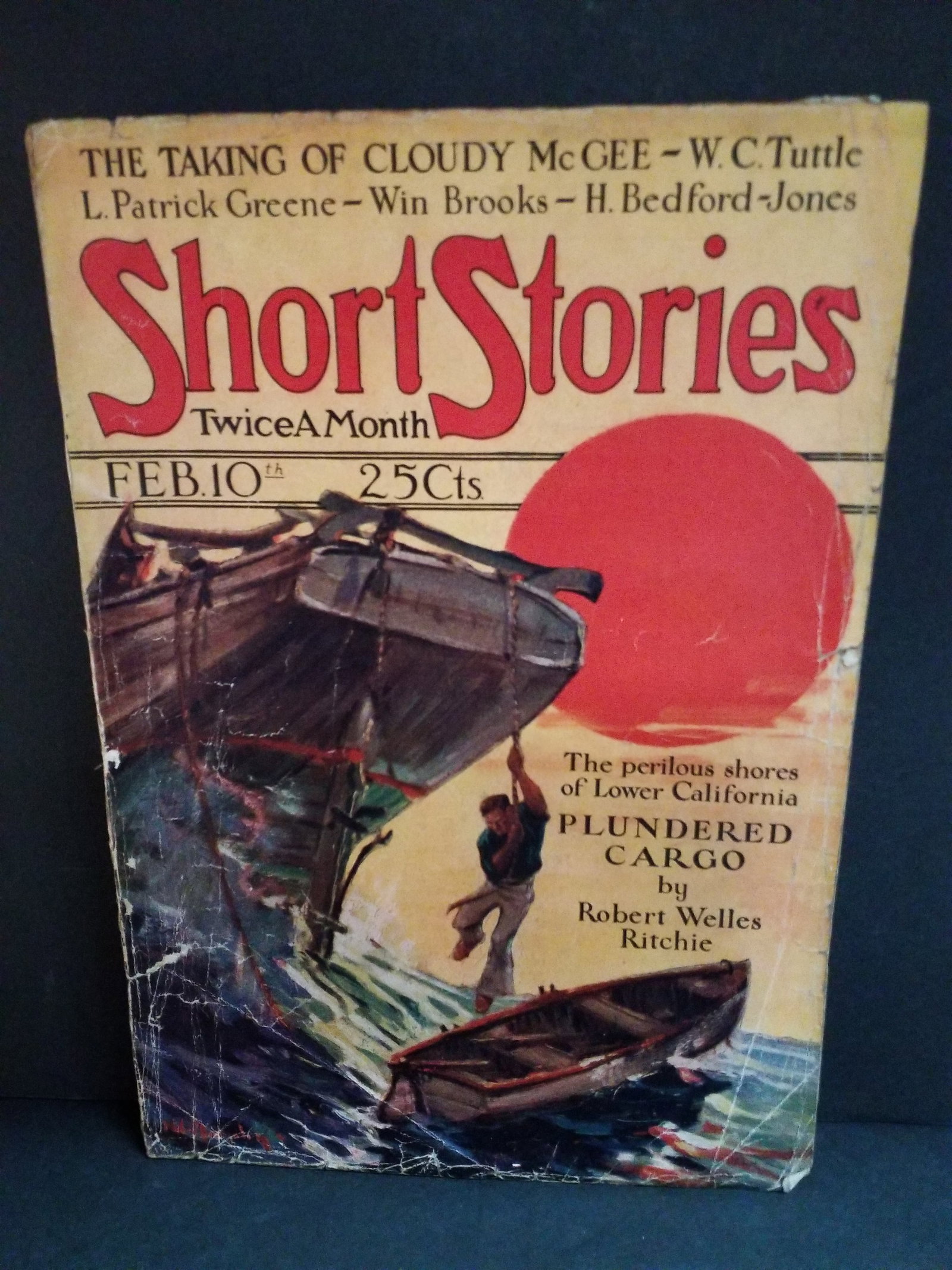 Feb. 10, 1926 Original Short Stories Pulp Plundered Cargo California Shores Story R. Ritchie VG (1 of 4)