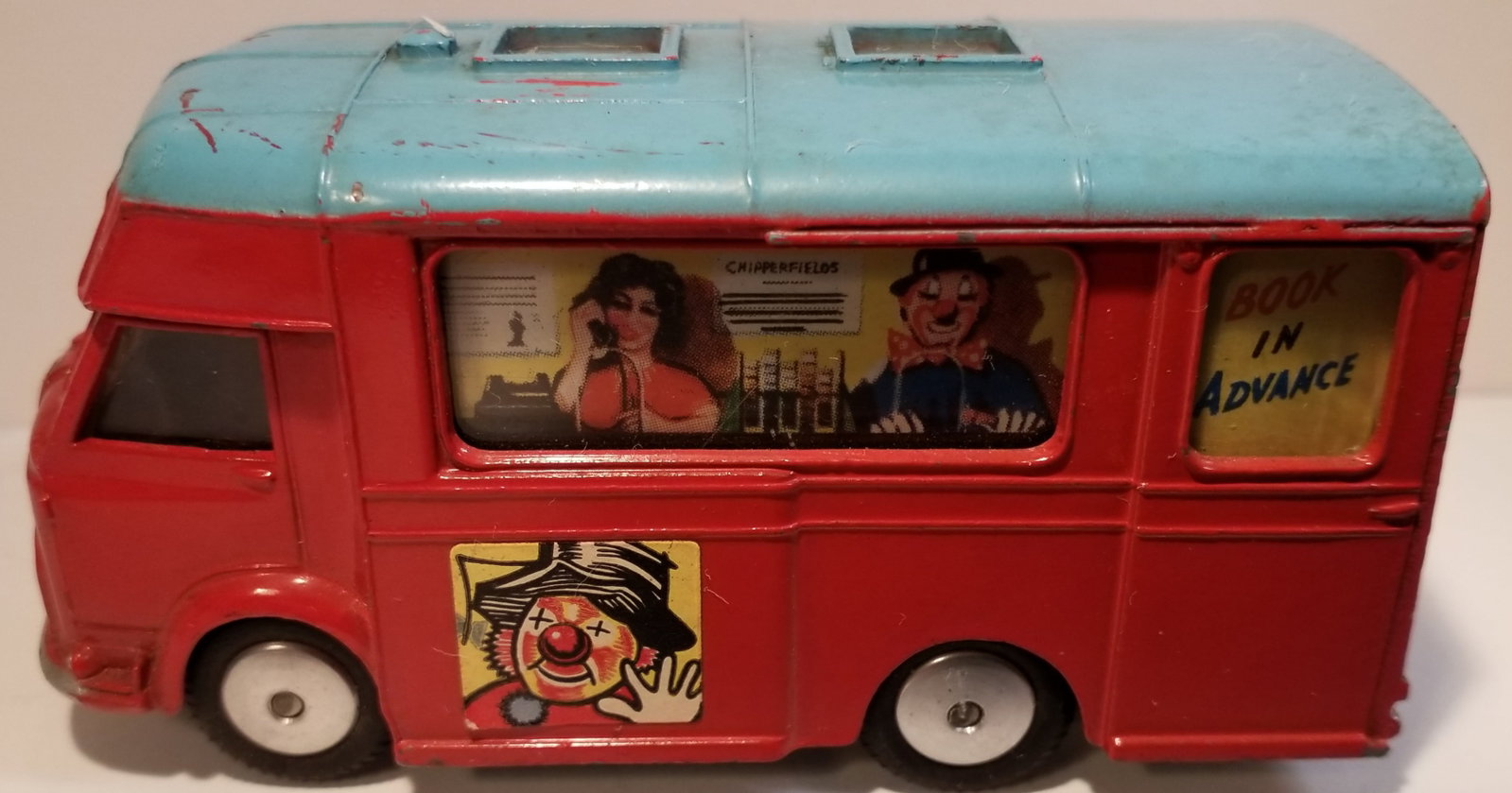 Original Vintage Smith's Karrier Corgi Van made in Great Britain: A scarce van all parts move well, with some limited surface wear, but still in good to vg condition