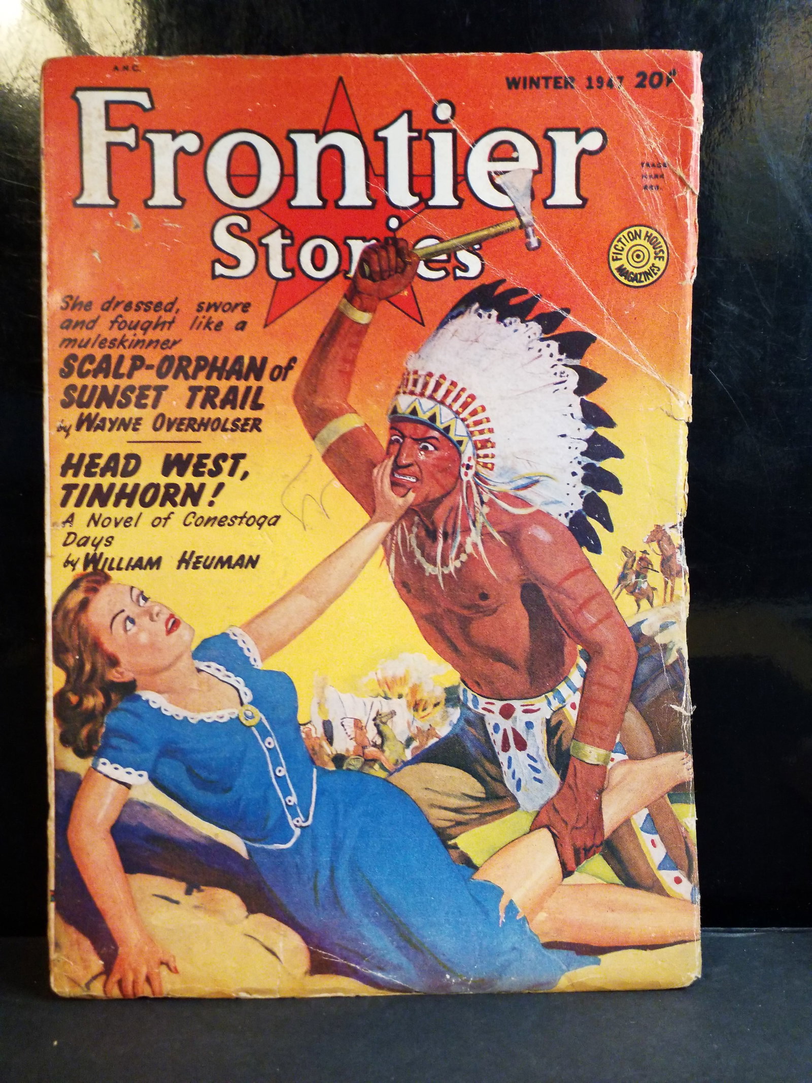 Frontier Stories Winter 1947 Scalp Orphan of Sunset Trail "Good Girl Art" VG+-F (1 of 4)