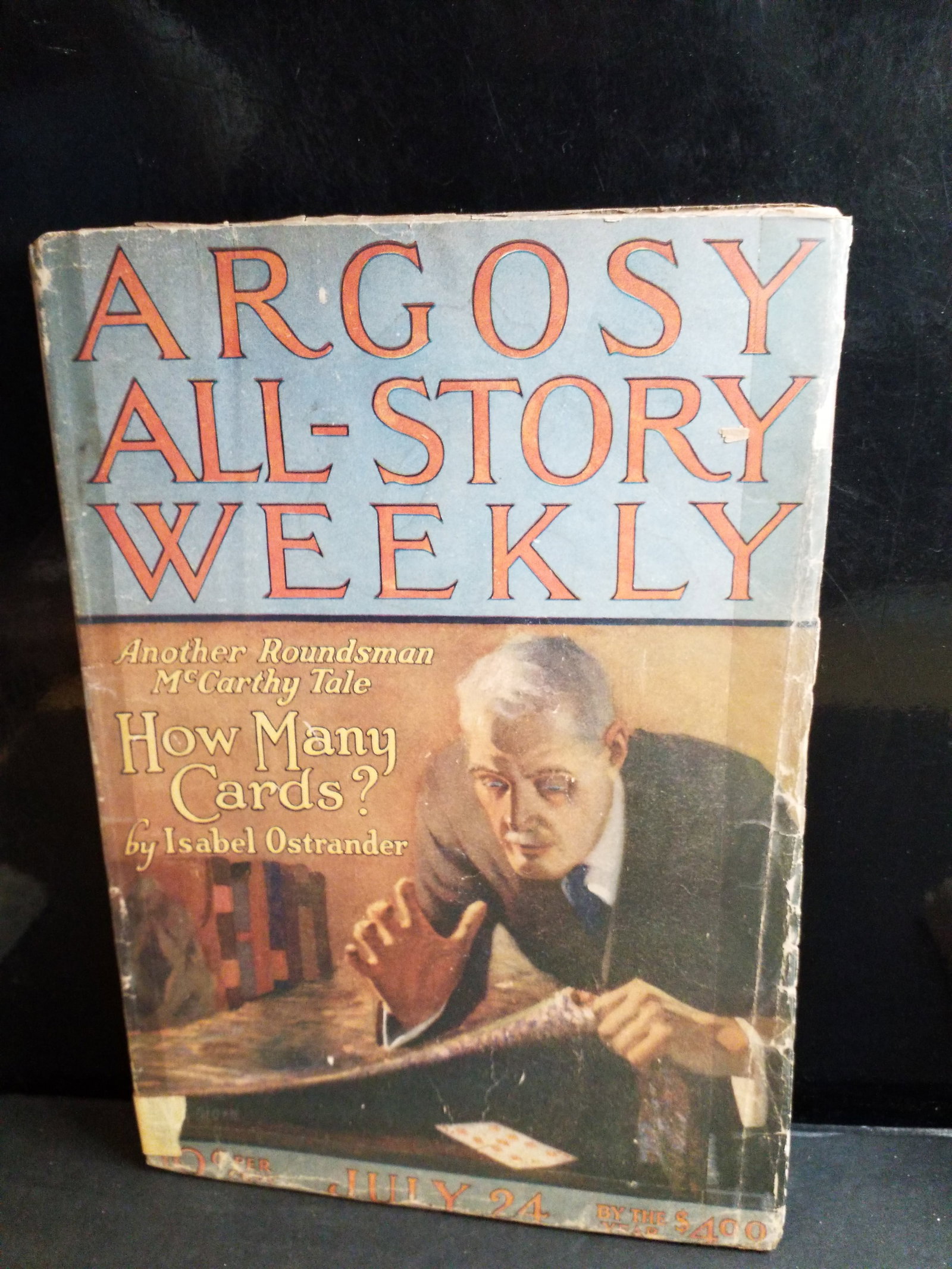 Argosy All-Story Weekly pulp magazine July 24, 1920 Max Brand , How many Cards Magic tale / VG+: Higher Grade pulp, comic, Key Details & Historical Significance Historic Merger: This specific issue is the very first issue published after the Frank A. Munsey Company merged All-Story Weekly into Th