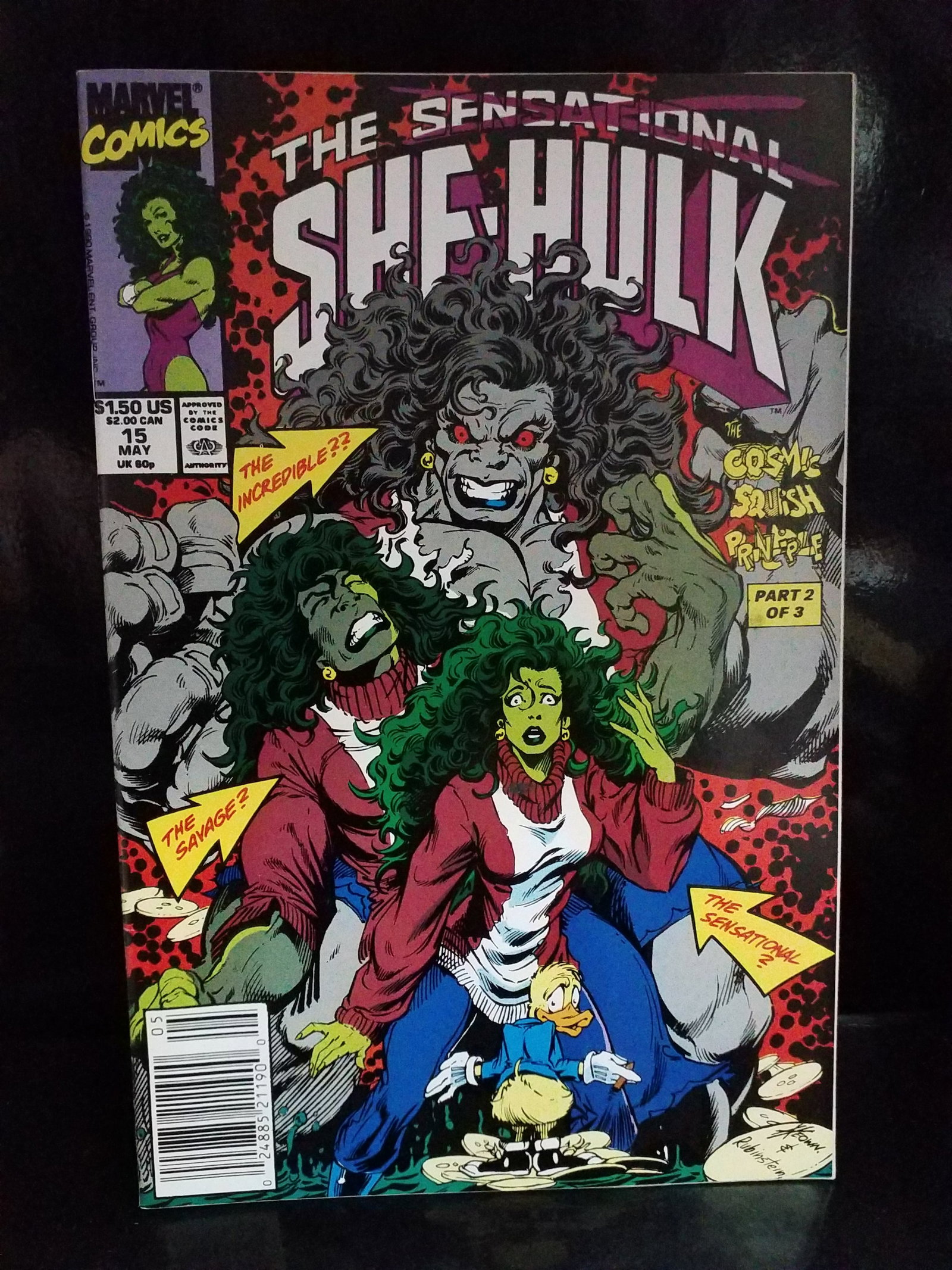 Sensational She-Hulk #15 (May 1990), Gerber/Hitch, 1st App Grey She-Hulk, ?VF+-NM: Many Comic books being added, most of which are in Exceptional Condition. Many Grade worthy and higher grade. Please inspect pictures.