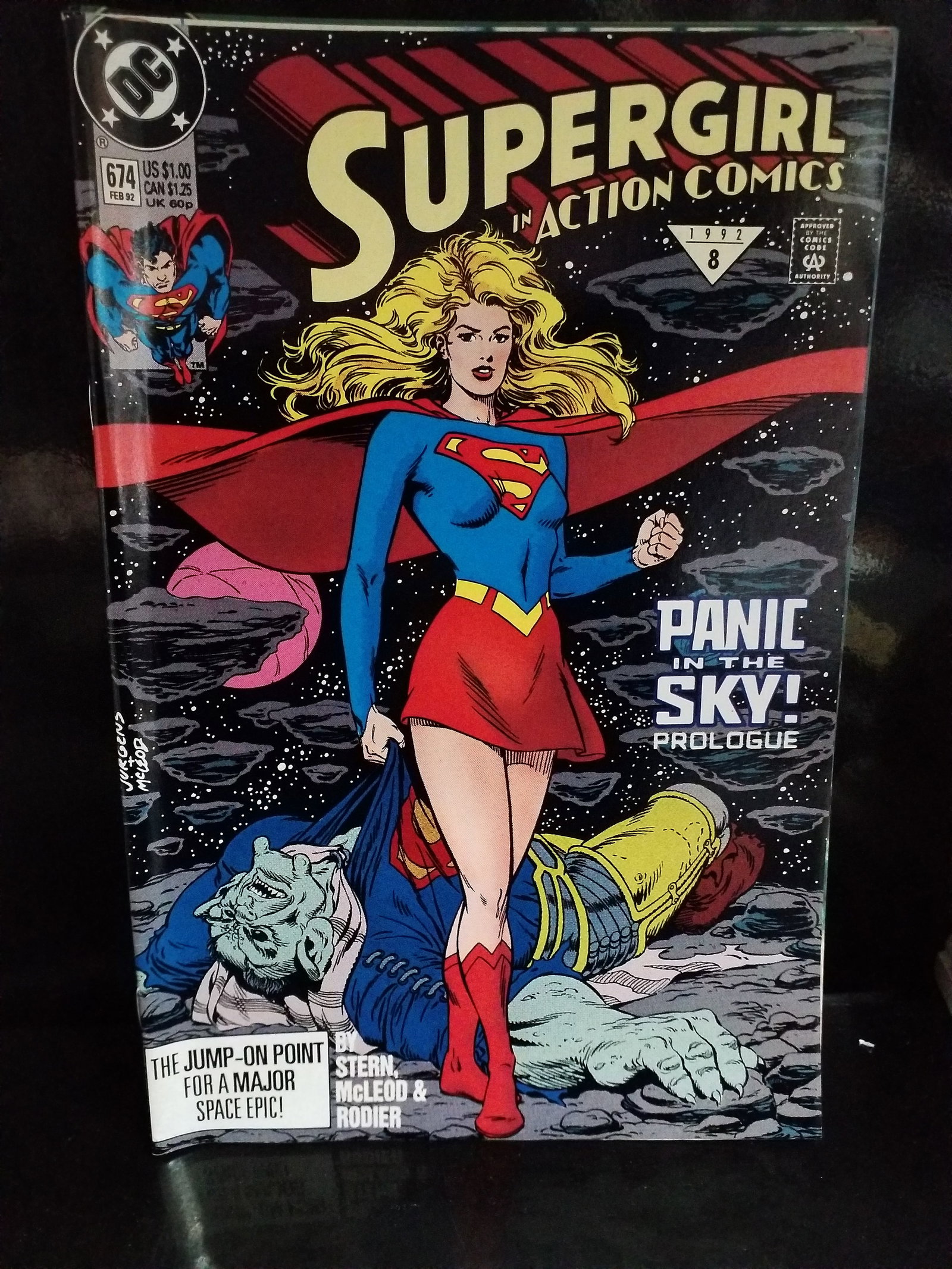 ACTION COMICS #674 DIRECT (1992) STERN/ McLEOD ~SUPERGIRL / VF+-NM: Many Comic books being added, most of which are in Exceptional Condition. Many Grade worthy and higher grade. Please inspect pictures.