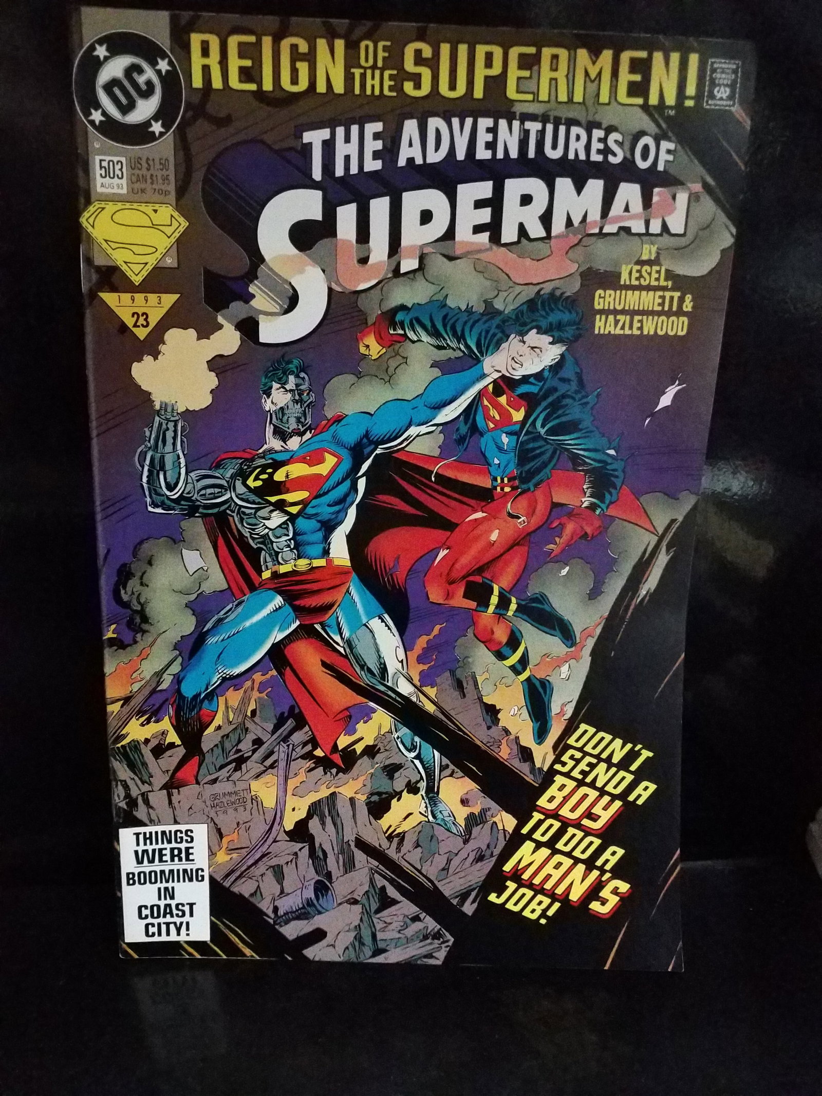 The Adventures of Superman #503 1993 DC Comics Reign of the Supermen VF+-NM: Many Comic books being added, most of which are in Exceptional Condition. Many Grade worthy and higher grade. Please inspect pictures.