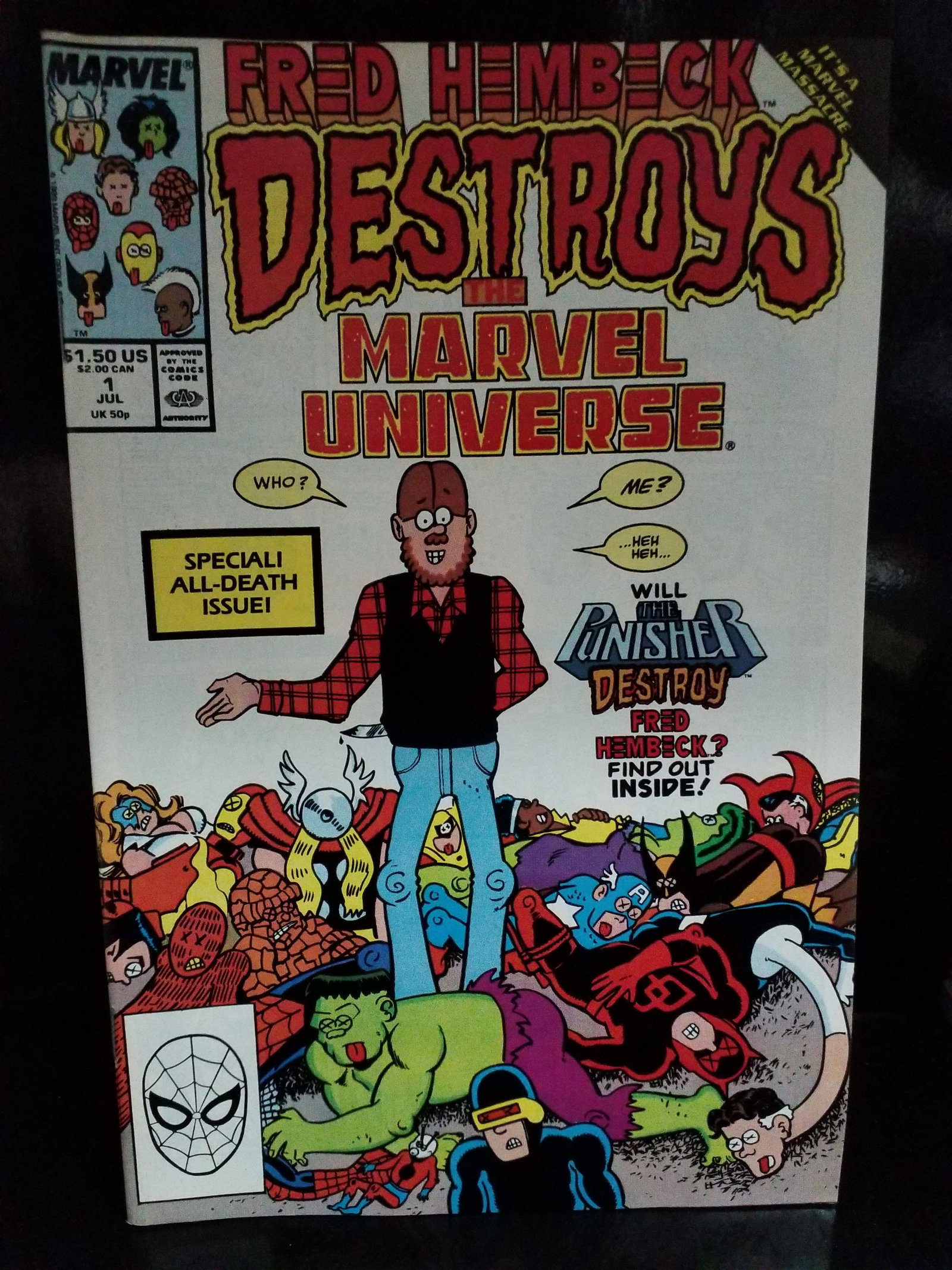 Fred Hembeck Destroys the Marvel Universe #1 One-Shot 1989 Marvel ComicsVF+-NM: Many Comic books being added, most of which are in Exceptional Condition. Many Grade worthy and higher grade. Please inspect pictures.