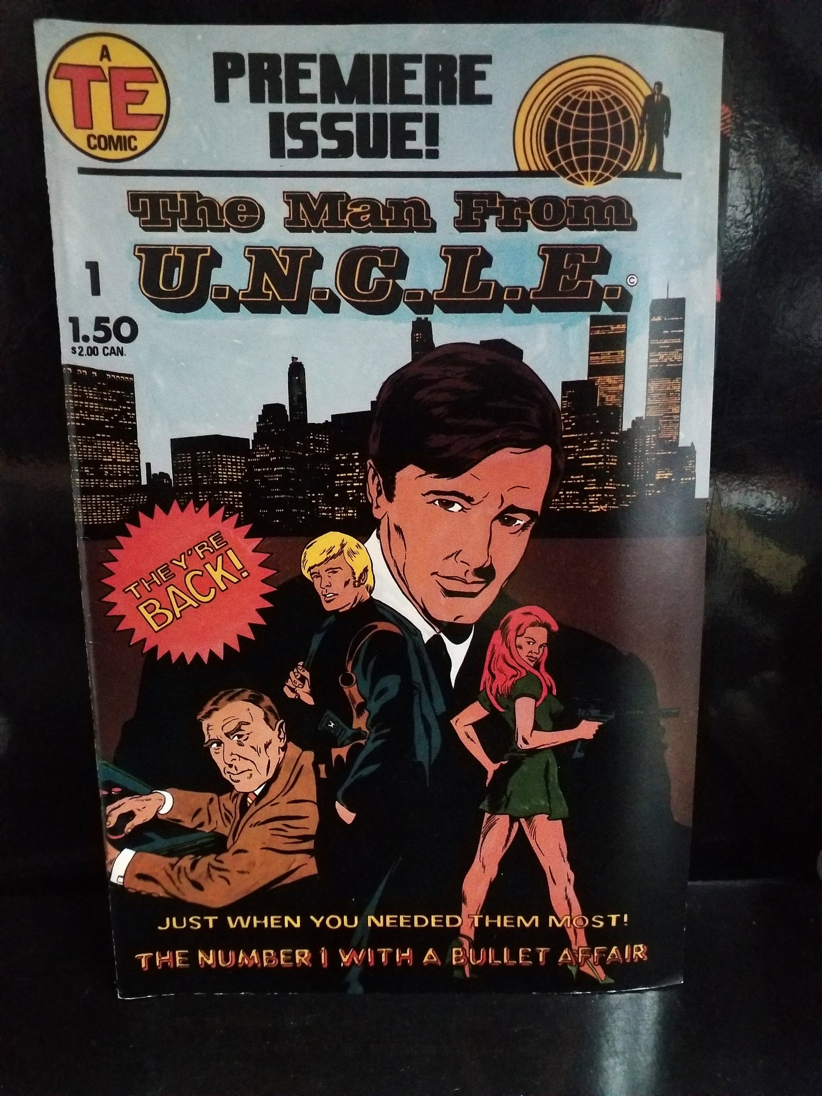 Man from UNCLE comic (TE #1), "The Number 1 with a Bullet Affair" / F+-VF+: Many Comic books being added, most of which are in Exceptional Condition. Many Grade worthy and higher grade. Please inspect pictures.