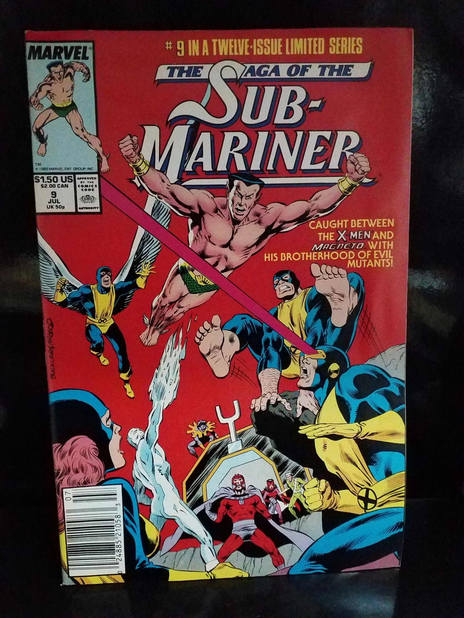 Saga of the Sub-Mariner #9 1989 Marvel Newsstand Cover Roy Thomas Comic Book / F+-VF+ (1 of 2)