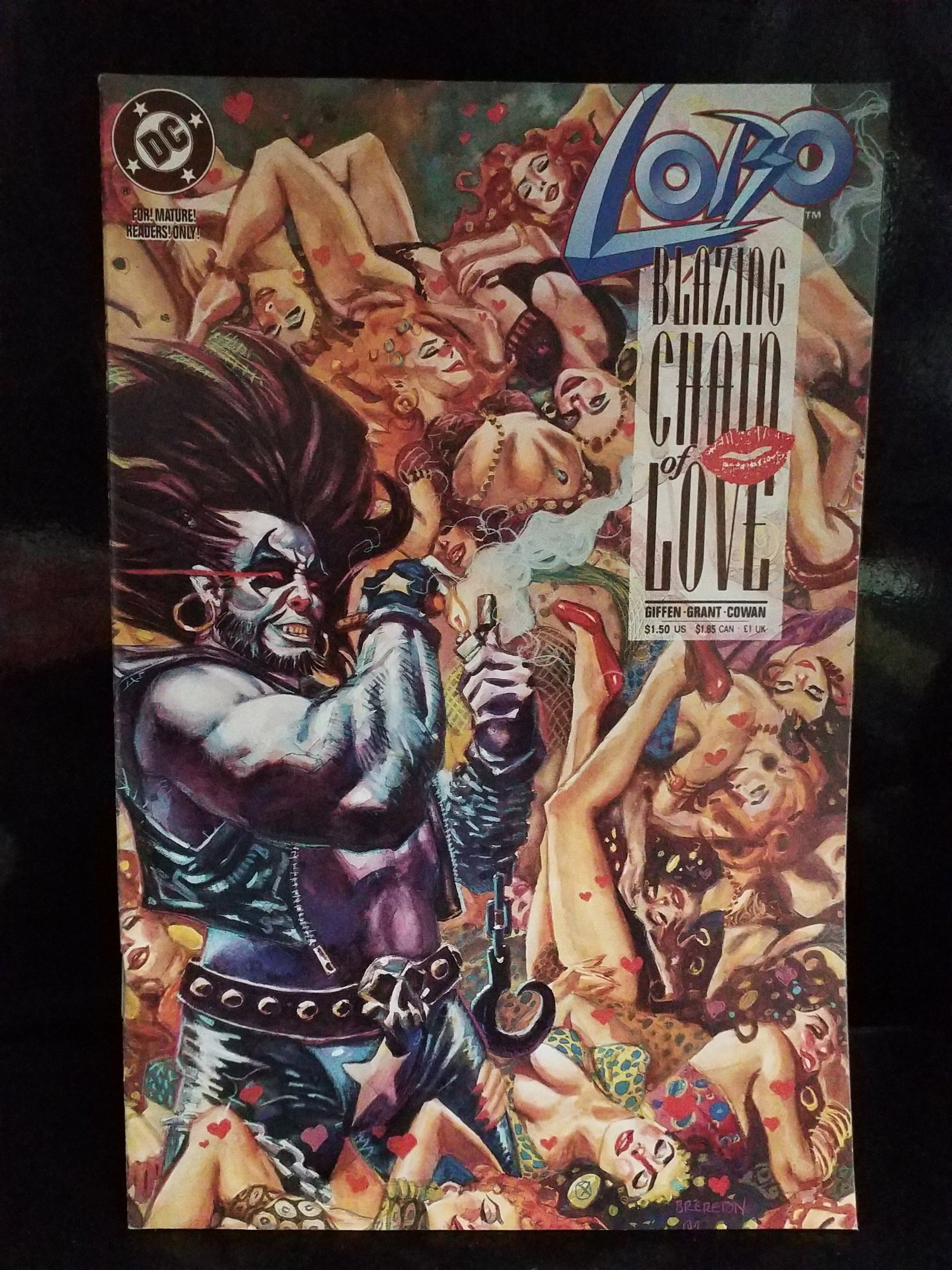 DC Comics Lobo: Blazing Chain of Love Graphic Novel Giffen Grant Cowan / F+-VF+: Higher grade comic, Many Comic books being added, most of which are in Exceptional Condition. Many Grade worthy and higher grade. Please inspect pictures.