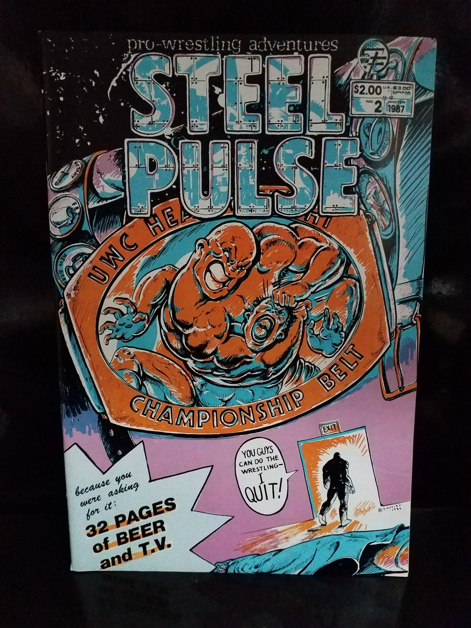 Steel Pulse Comic #2 True Fiction Pro Wrestling Adventures 32 Pages Of Beer &TV / F+-VF+: Higher grade comic, Many Comic books being added, most of which are in Exceptional Condition. Many Grade worthy and higher grade. Please inspect pictures.