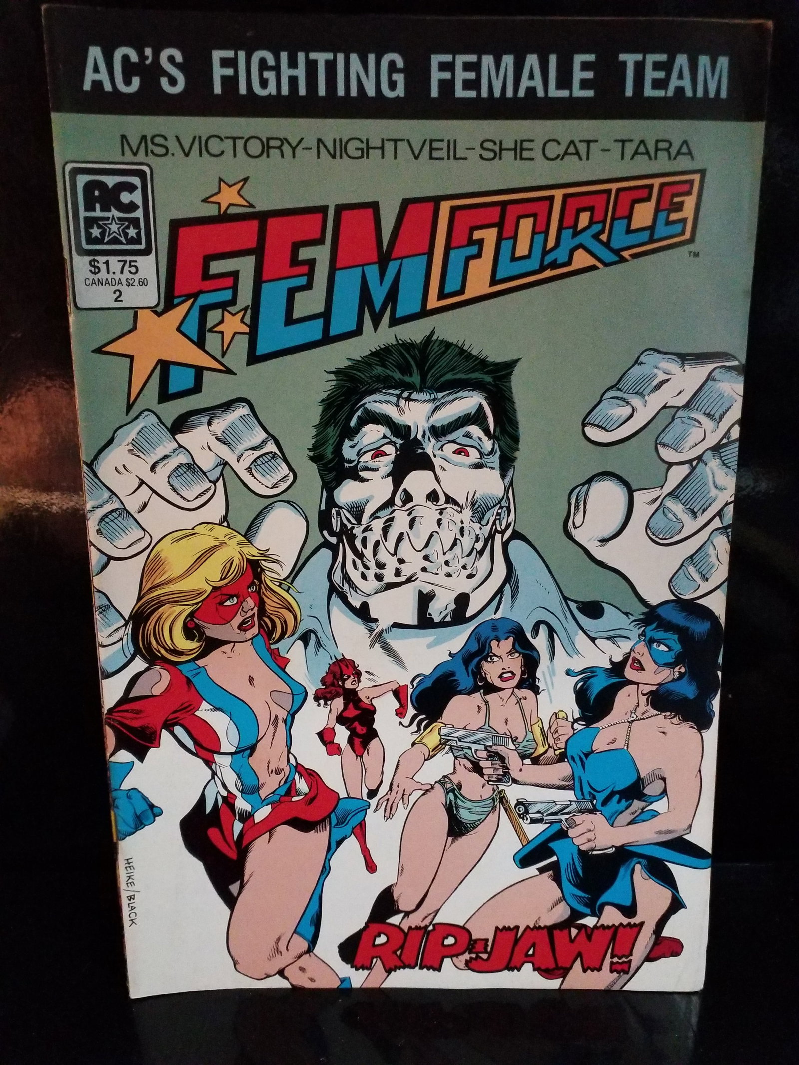 FEMFORCE #2, VF, She-Cat, Rip Jaw, Tara NightVeil, 1985, AC Comics VF+: Higher grade comic, Many Comic books being added, most of which are in Exceptional Condition. Many Grade worthy and higher grade. Please inspect pictures.