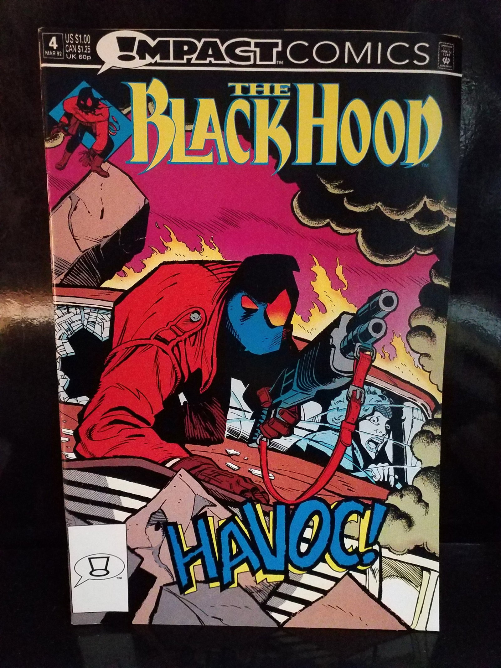 Impact Comics The Black Hood #4 Comic Book 1992 Havoc Cover Superhero High Grade Comic Book VF+ (1 of 2)