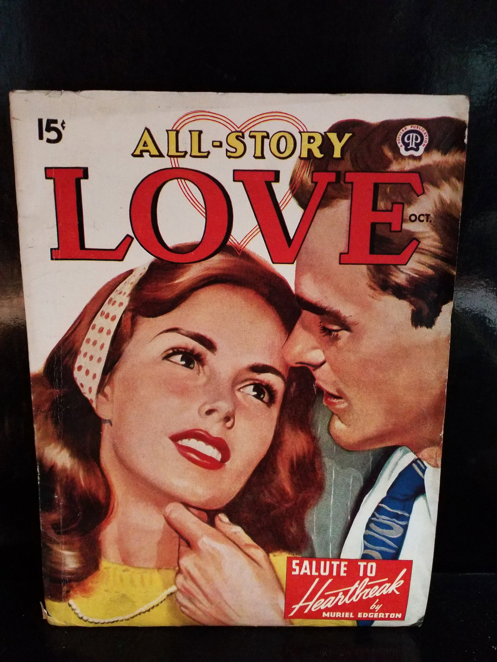 Oct 1946 All-Story Love Magazine Pulp Comic book Foolish Heart Salute To Heartbreak M. Edgerton VG+: strong intact binding, this pulp is doing very well. Illustrated vintage issue of All-Story Love Magazine, a popular romance pulp fiction magazine published by Popular Publications. This specific edit