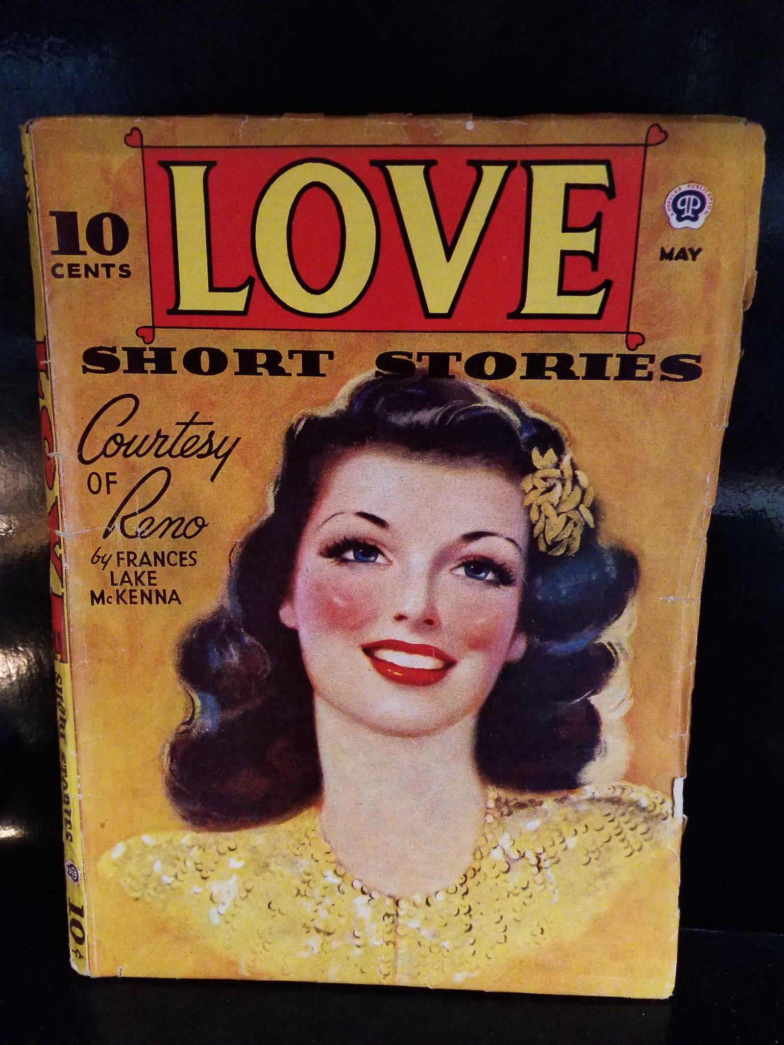 Love Short Stories magazine, published in May 1938 Pin up art Courtesy of Reno by Frances McKenna F+: This publication belongs to the classic American pulp romance magazine era, featuring serialized romantic fiction, drama, and illustrations popular during the mid-20th centuryTitle: Love Short Stories