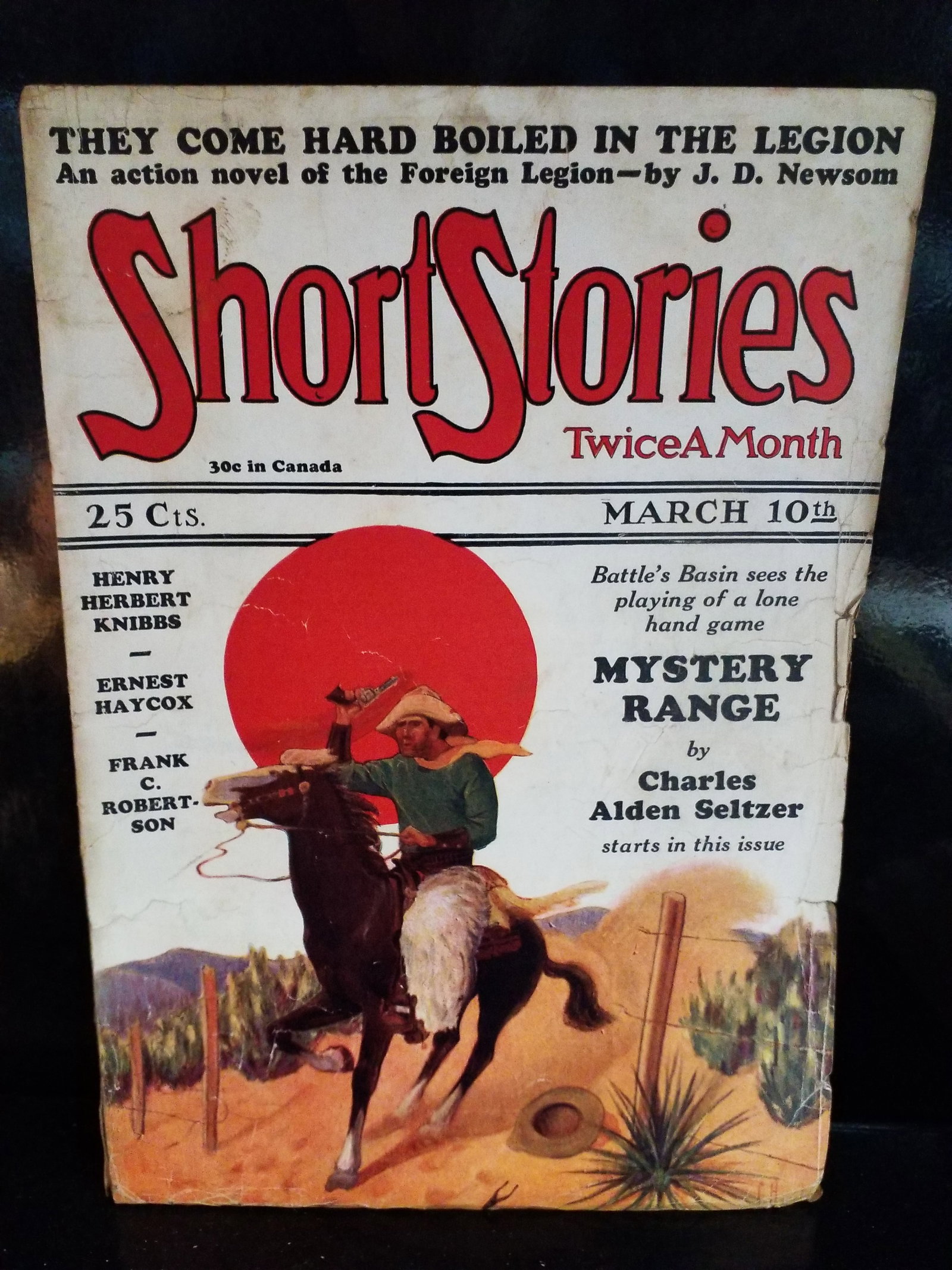 Golden Age Pulp Short Stories Western Mystery Range by Charles Alden Seltzer , Ernest Haycox F+: Higher Grade Golden Age Pulp March 10, 1928 issue of Short Stories, a popular "twice a month" pulp magazine. Key Features of this Issue: Main Feature: It contains the start of the serialized novel "My
