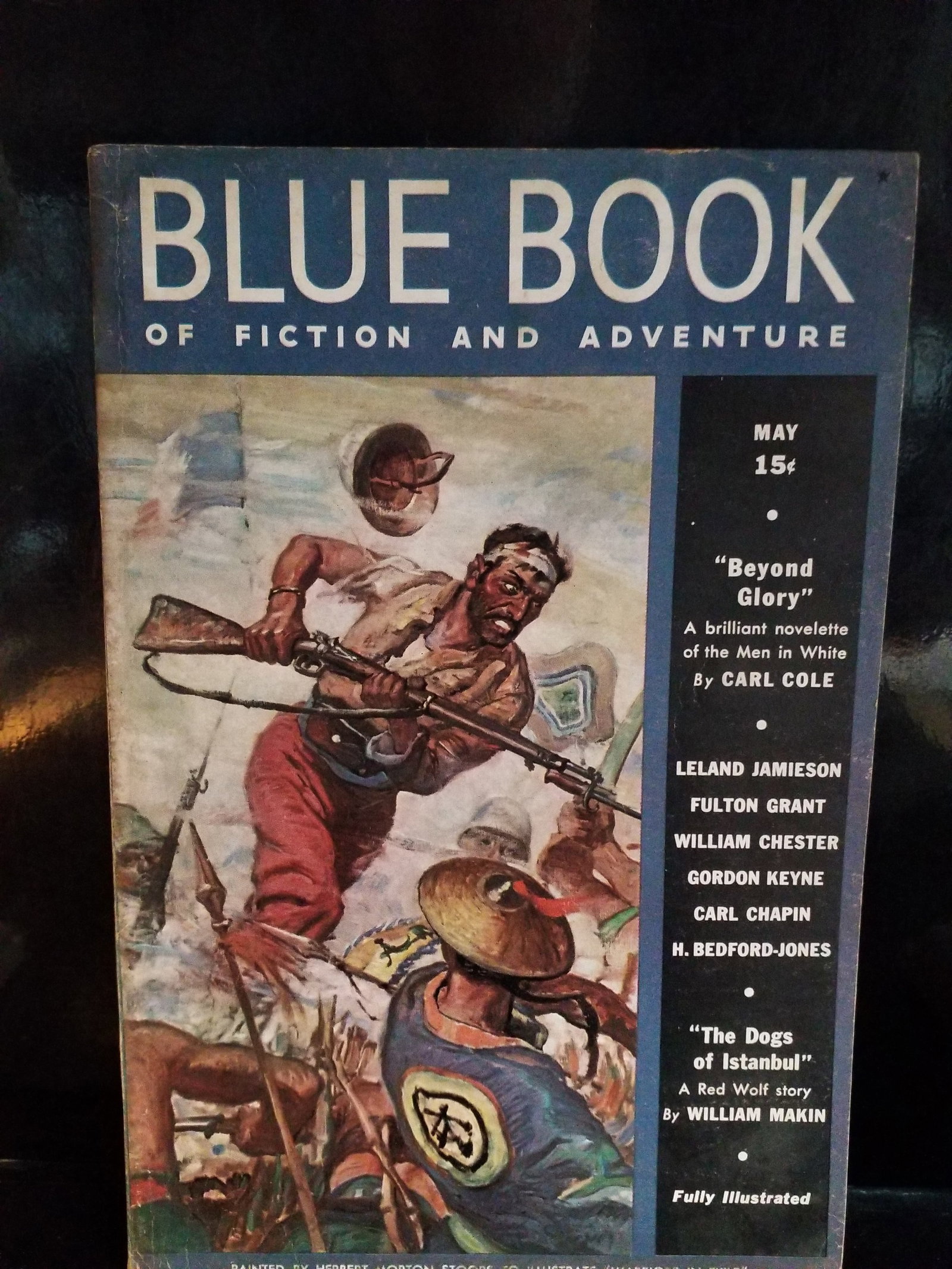 Golden Age Pulp Blue Book May 1938 Dogs of Istanbul a Red Wolf Story by William Makin F/VF Rare (1 of 7)