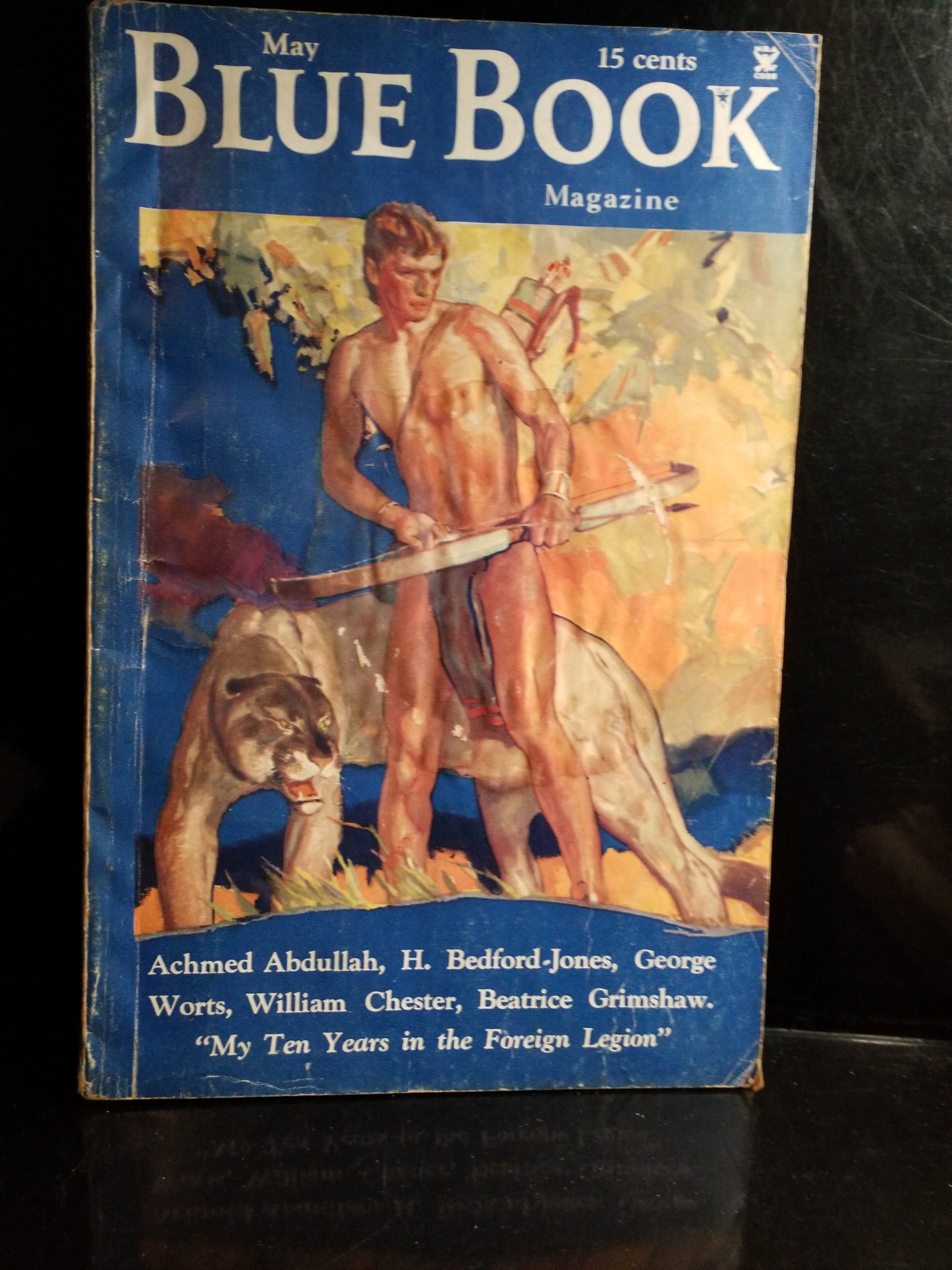 Golden Age Pulp Blue Book May 1938 Dogs of Istanbul a Red Wolf Story by William Makin Kioga VG+/F+ (1 of 7)