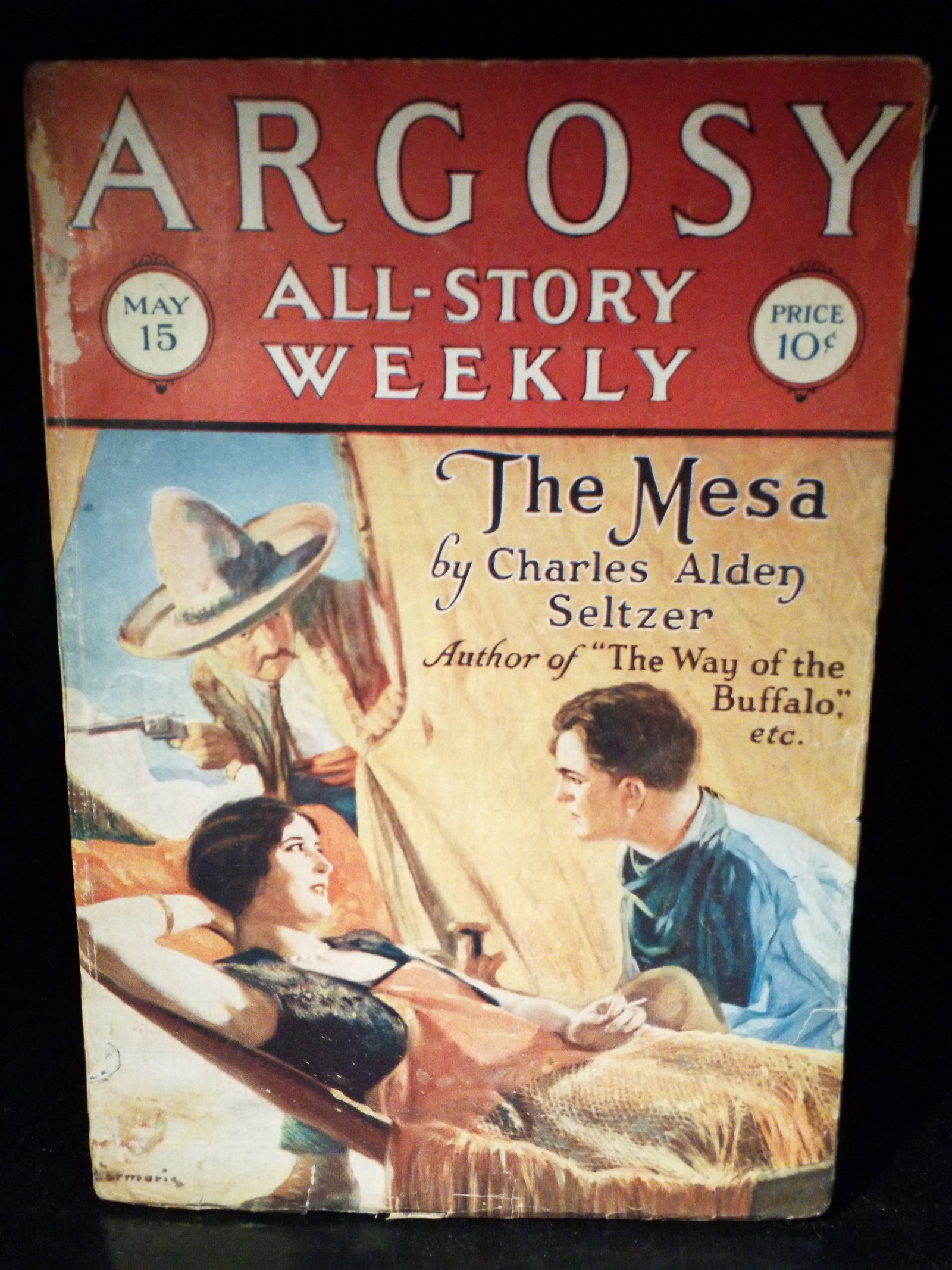 May 15 1926 Golden Age Pulp Argosy All Star Weekly The Mesa by Charles Alden Seltzer VG: Argosy All-Story Weekly from May 15, 1926. It features the Western story "The Mesa" by Charles Alden Seltzer, who is also credited on the cover as the author of The Way of the BuffaloPulp Argosy All-S