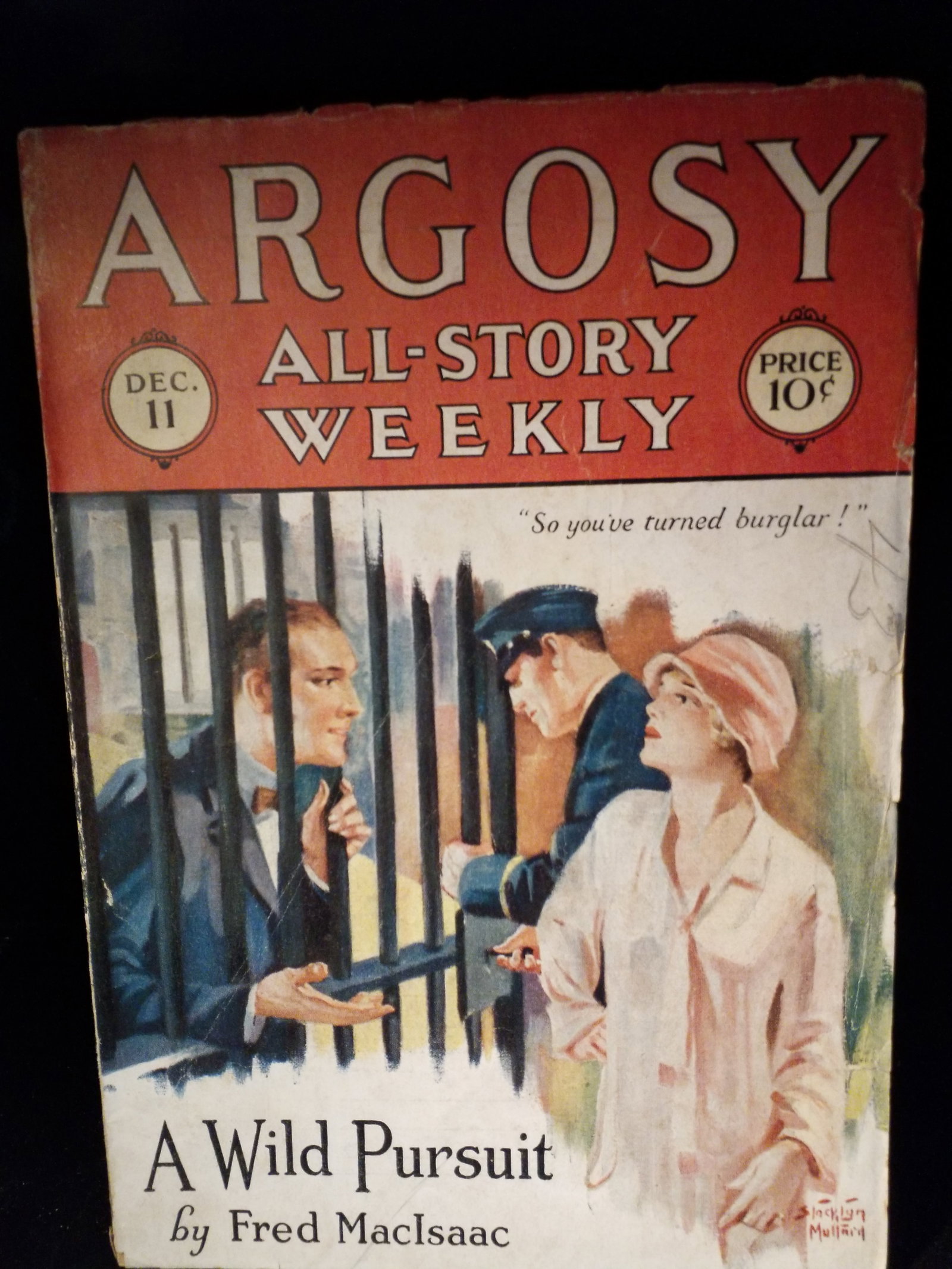 Dec. 11 1926 Argosy All Star Weekly Golden Age Pulp Wild Pursuit by Fred MacIsaach Crime Mystery VG+ (1 of 8)