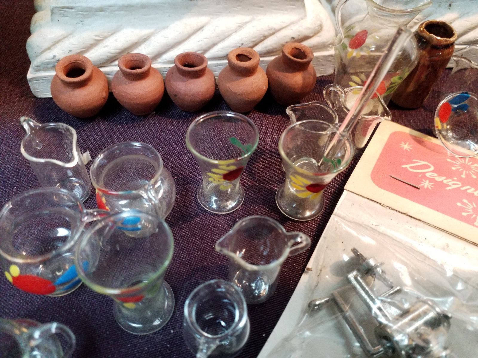 Large Rare Vintage Collection of Aztec and Designland Craft Minuatures Doll house accessories (1 of 9)