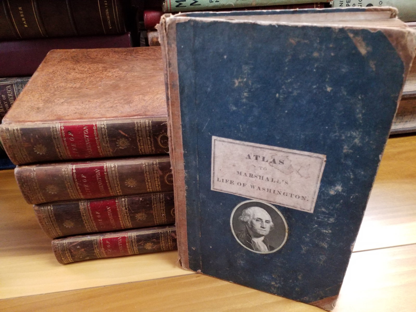 The Life Of George Washington by John Marshall 1804 with Atlas Set , beautiful 1st Edition Set (1 of 20)