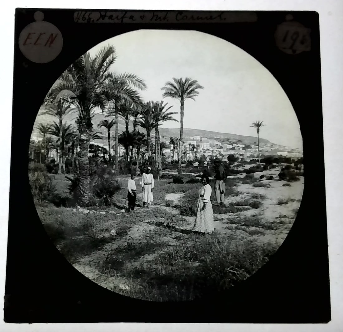 Haifa and Mount Carmel 1880s-Early 1900s Magic Lantern Slide Identified (1 of 1)