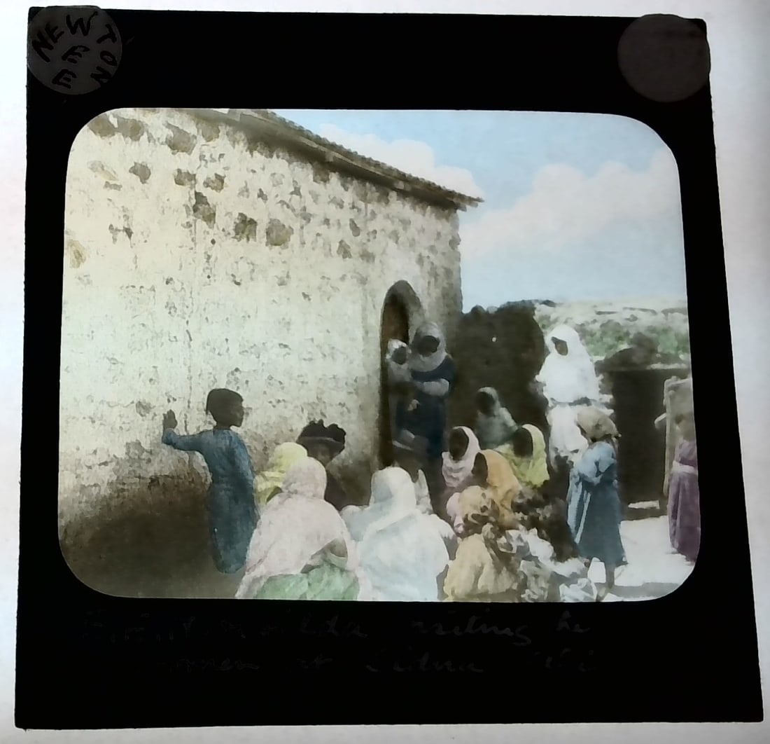 Visiting the Women of Sidna Ali 1880s-Early 1900s colored Magic Lantern Slide Identified (1 of 1)