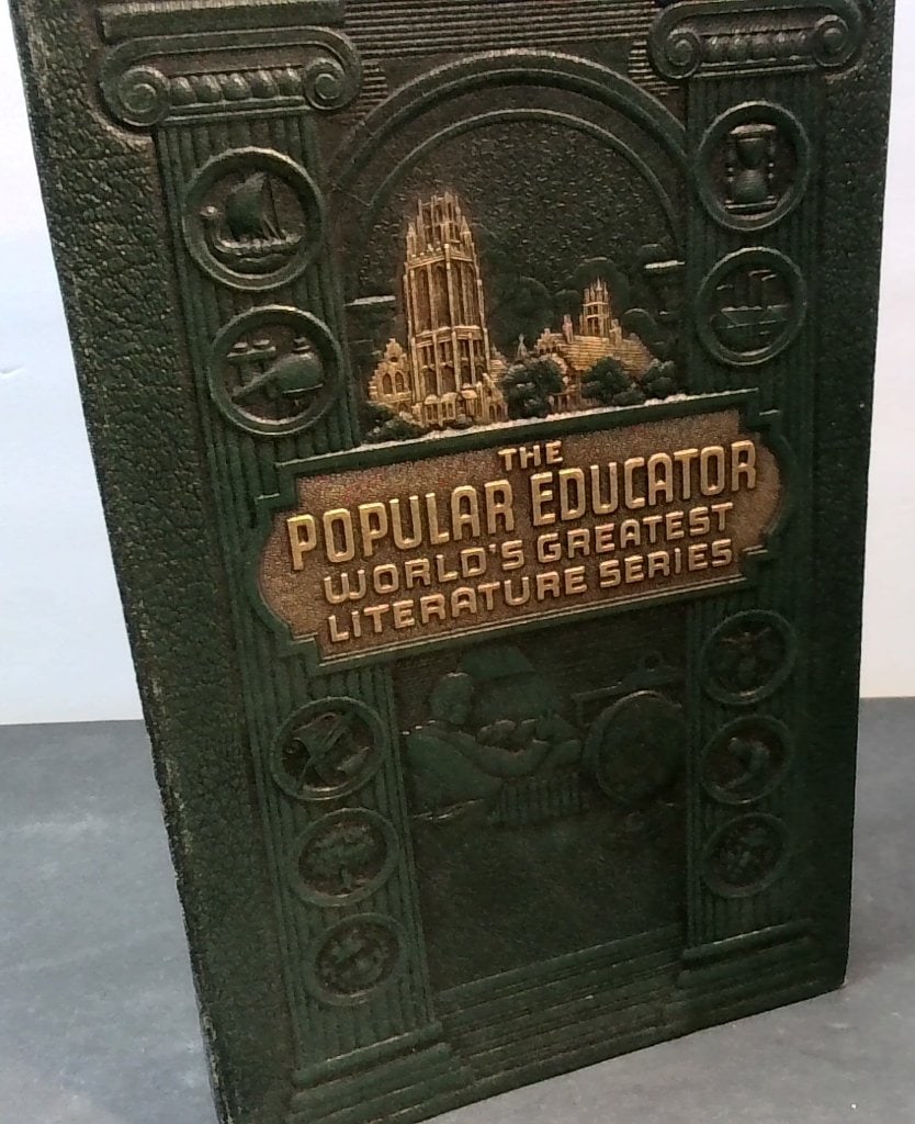 The Popular Educator Literature Series Binder: The Popular Educator, World's Greatest Literature Series, Vtg Digest Of Great Books, Hardcover Binder, Includes Issues No 13, 14, 16, 17, Illus.