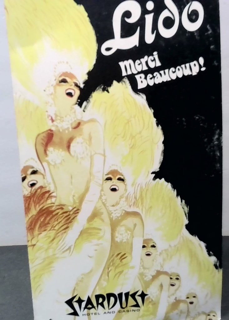 Vtg Stardust Hotel Lido Show Program: Vtg Stardust Hotel And Casino Lido Show Program, Merci Beaucoup, Las Vegas Production, Illustrated Cast And Scene Listing.