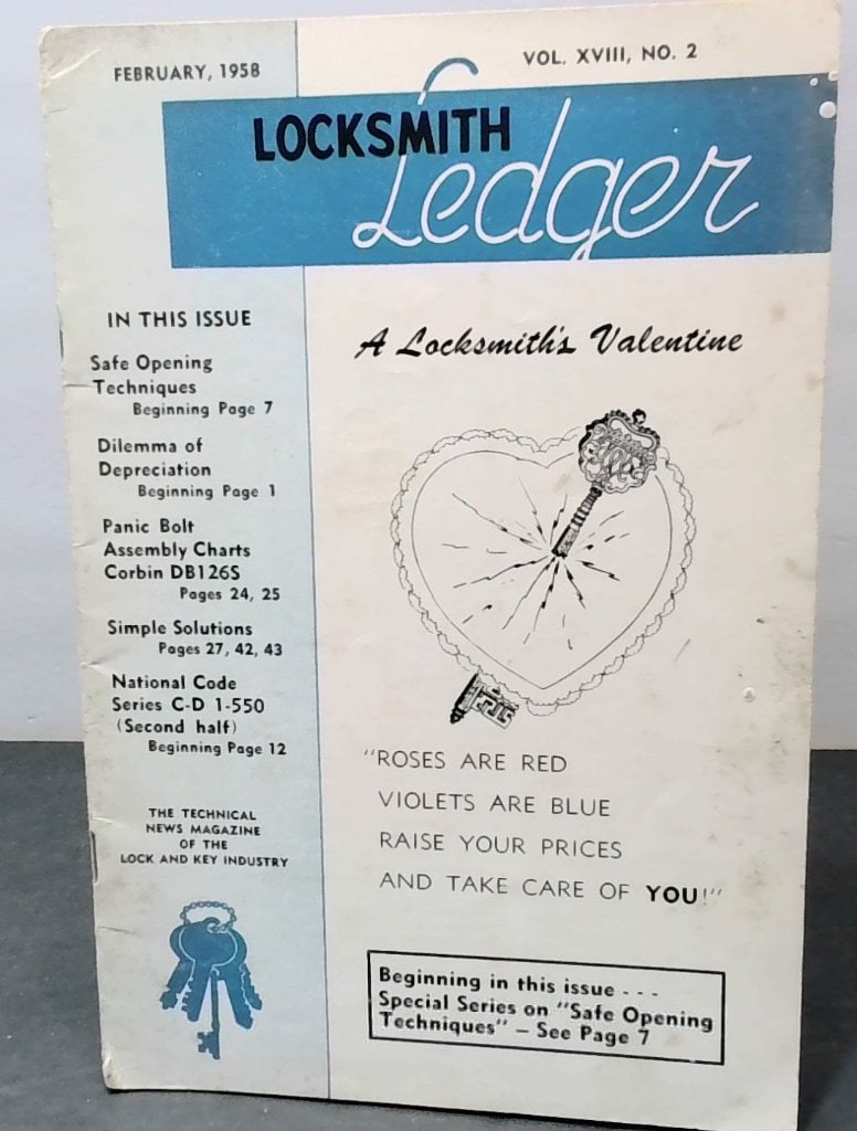 Vtg Locksmith Ledger Magazine February 1958 (1 of 9)