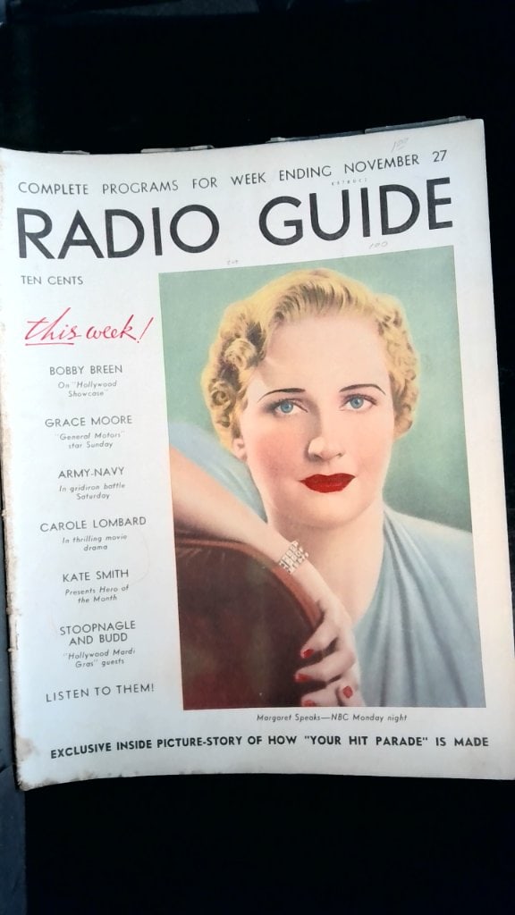 Vtg Radio Guide Magazine Nov 27 1937 (1 of 5)