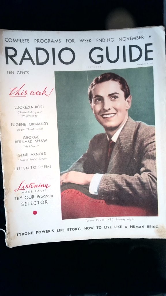 Vtg 1937 Radio Guide Magazine Tyrone Power (1 of 10)
