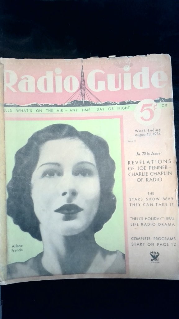 Vtg Radio Guide Magazine August 18 1934 (1 of 7)