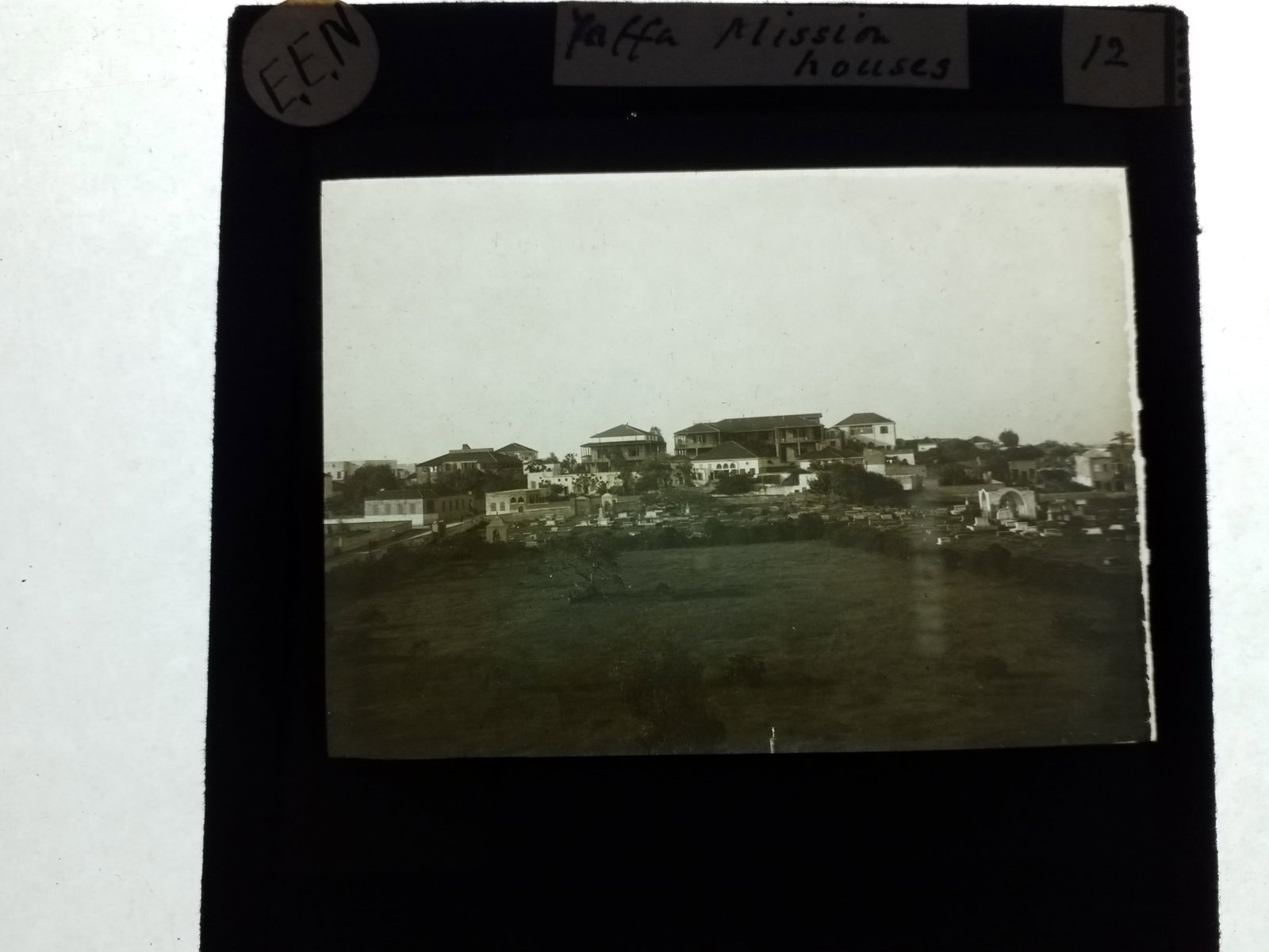 1880s Magic Lantern Slide Allission Houses Jaffe Glass Photograh (1 of 1)