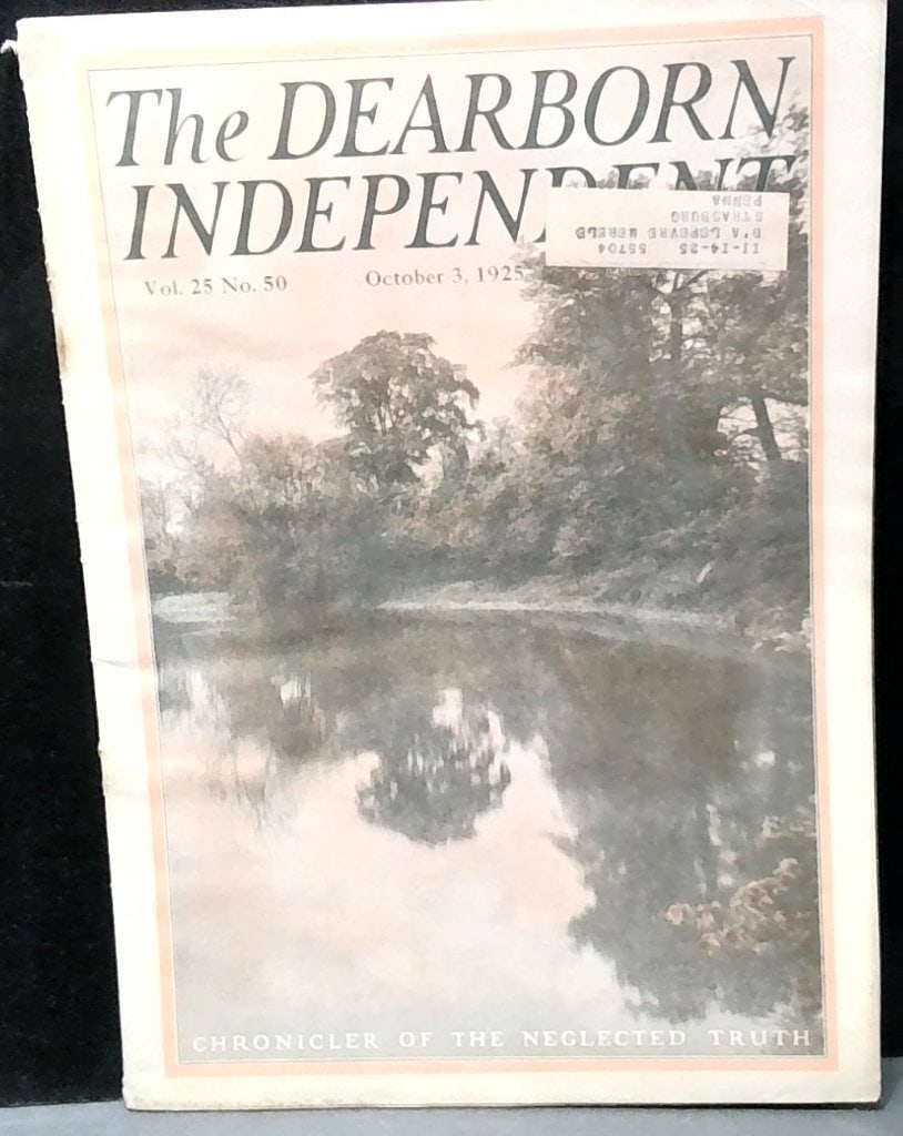 Vtg The Dearborn Independent Oct 3 1925