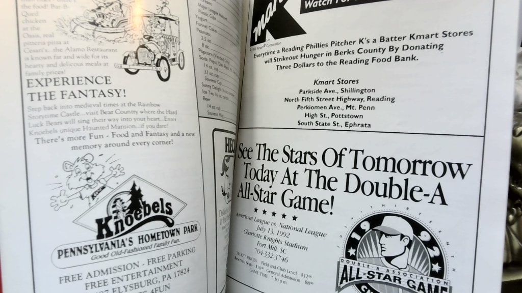 1992 Reading Phillies Souvenir Program - 7
