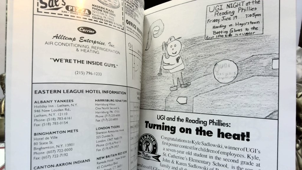 1992 Reading Phillies Souvenir Program - 9